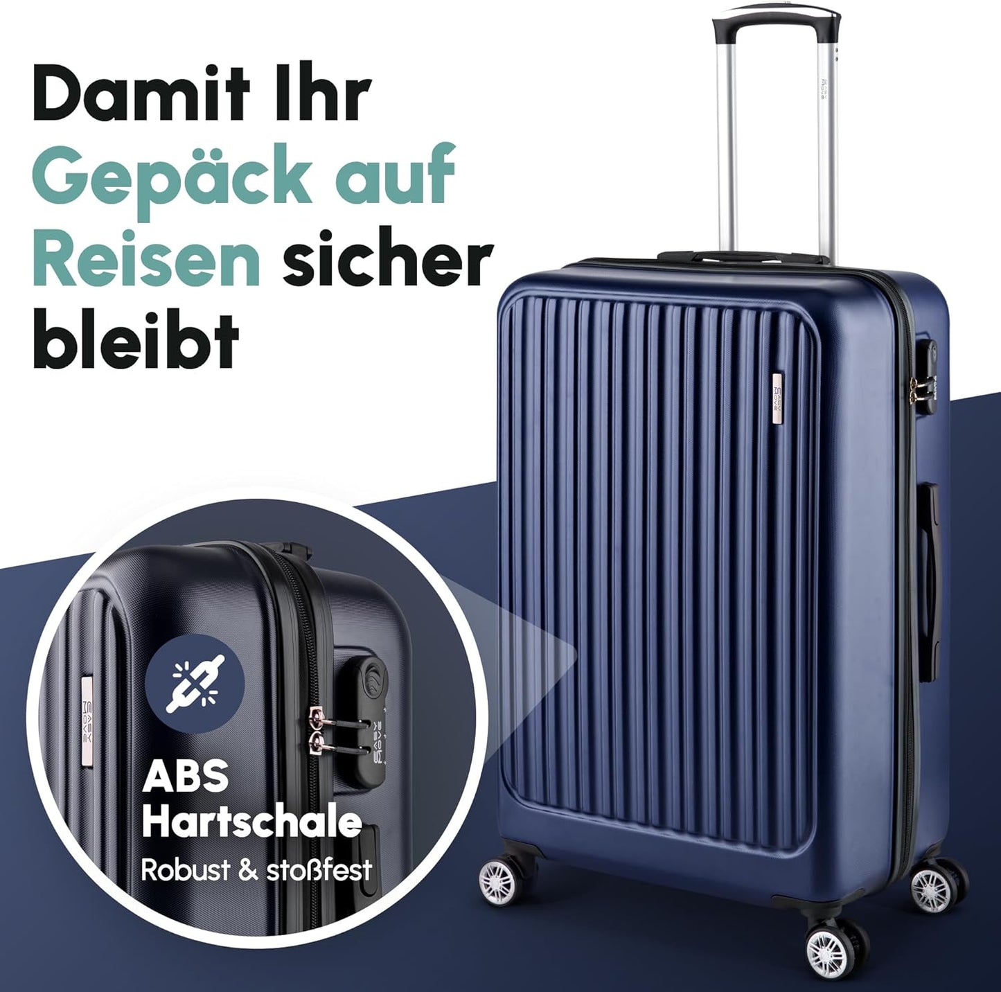 ABS Hartschalenkoffer, 74cm Dark Blue