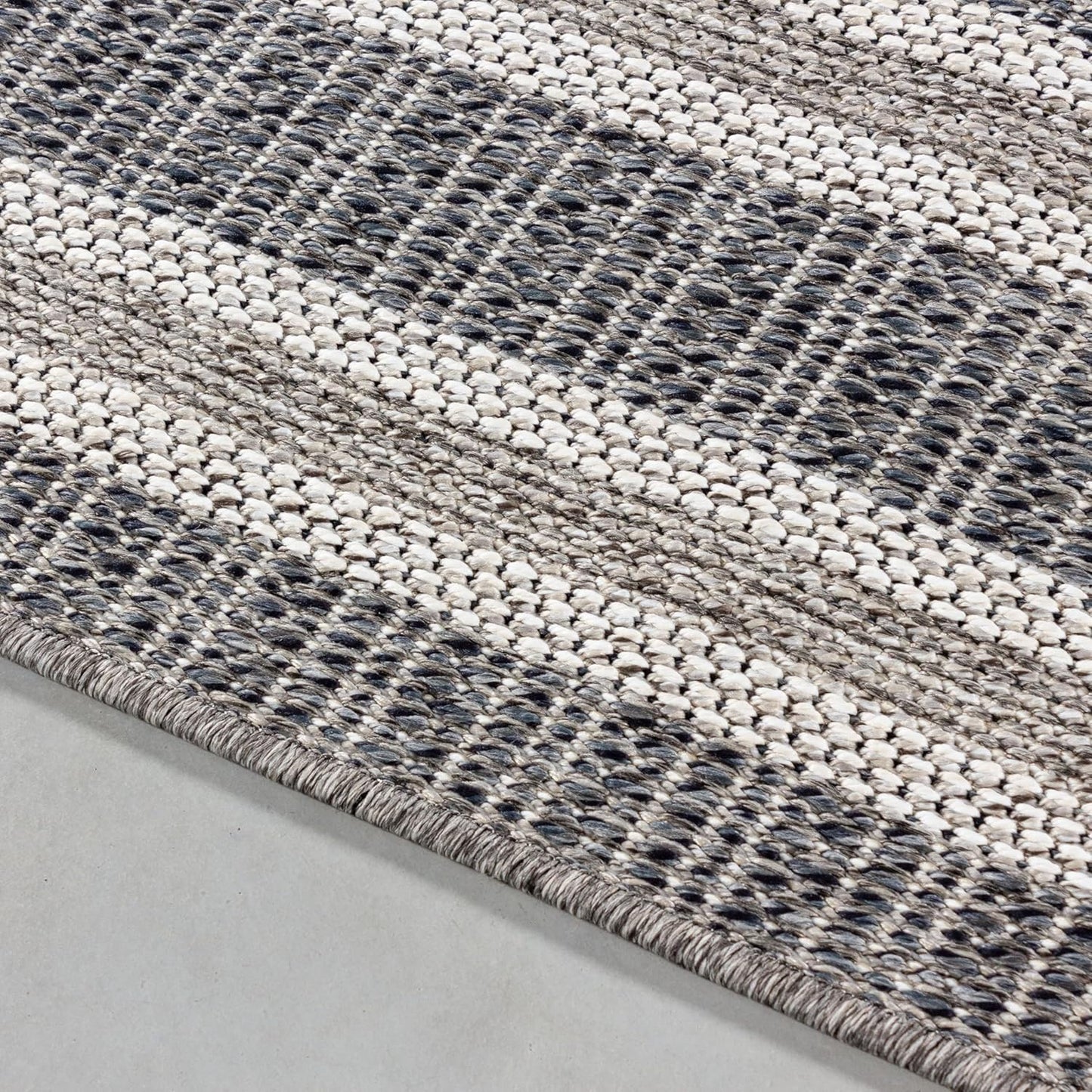 Outdoor Teppich Läufer 60x100 cm, 60 x 100 cm (Läufer) Grau-1