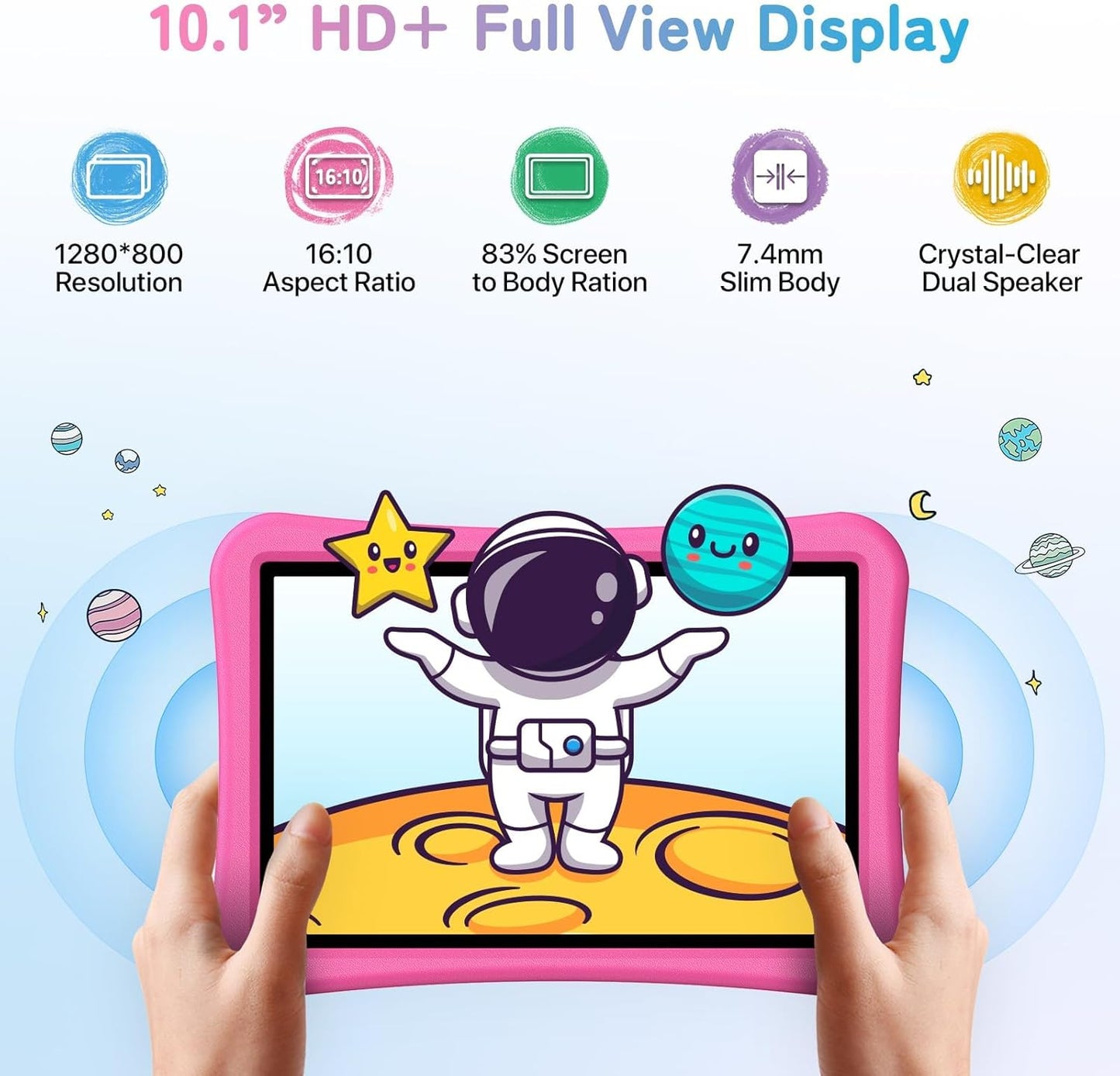 Kinder-Tablet mit Elterlicher Kontrolle, Pink