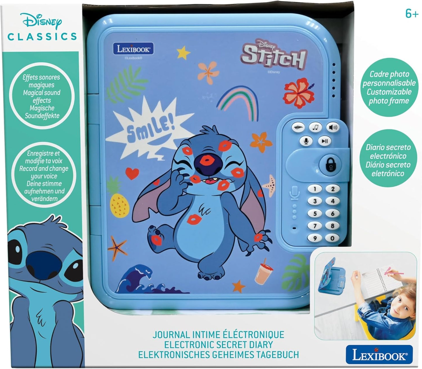 Disney Stitch Elektronisches Tagebuch mit Stift und Notizbuch, Disney Stitch