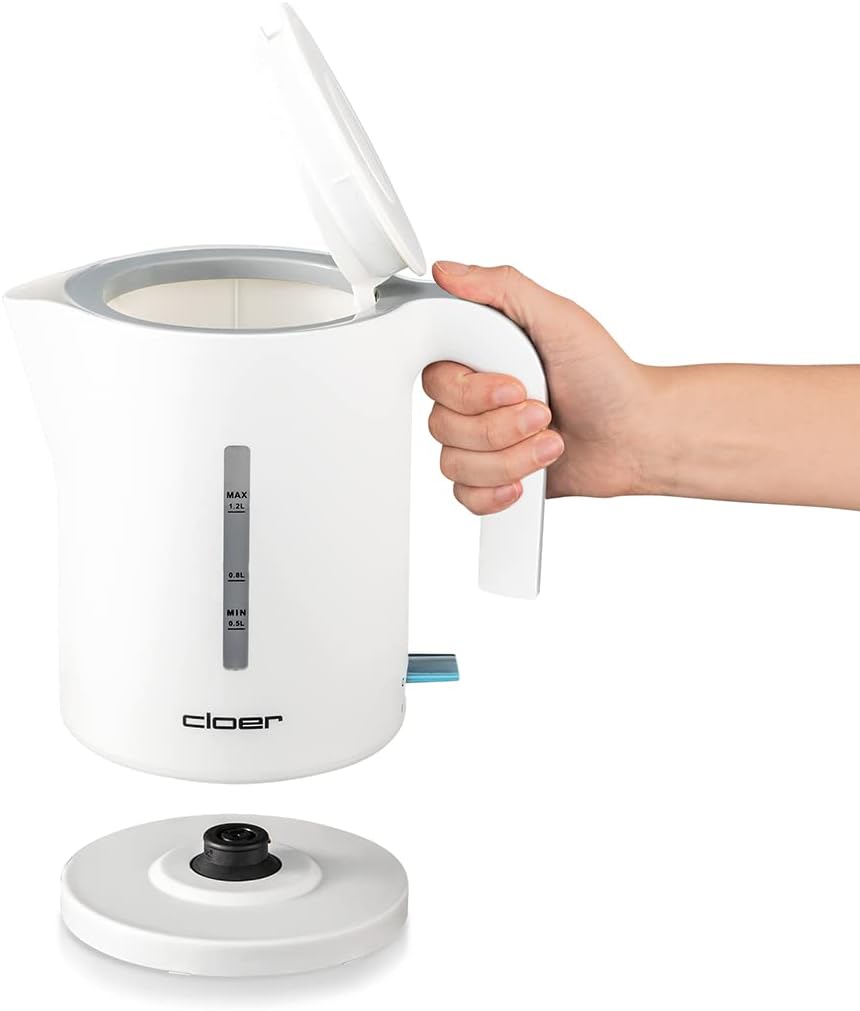 Wasserkocher 1,2L mit Trockengehschutz, Weiss ; 1.2Liter