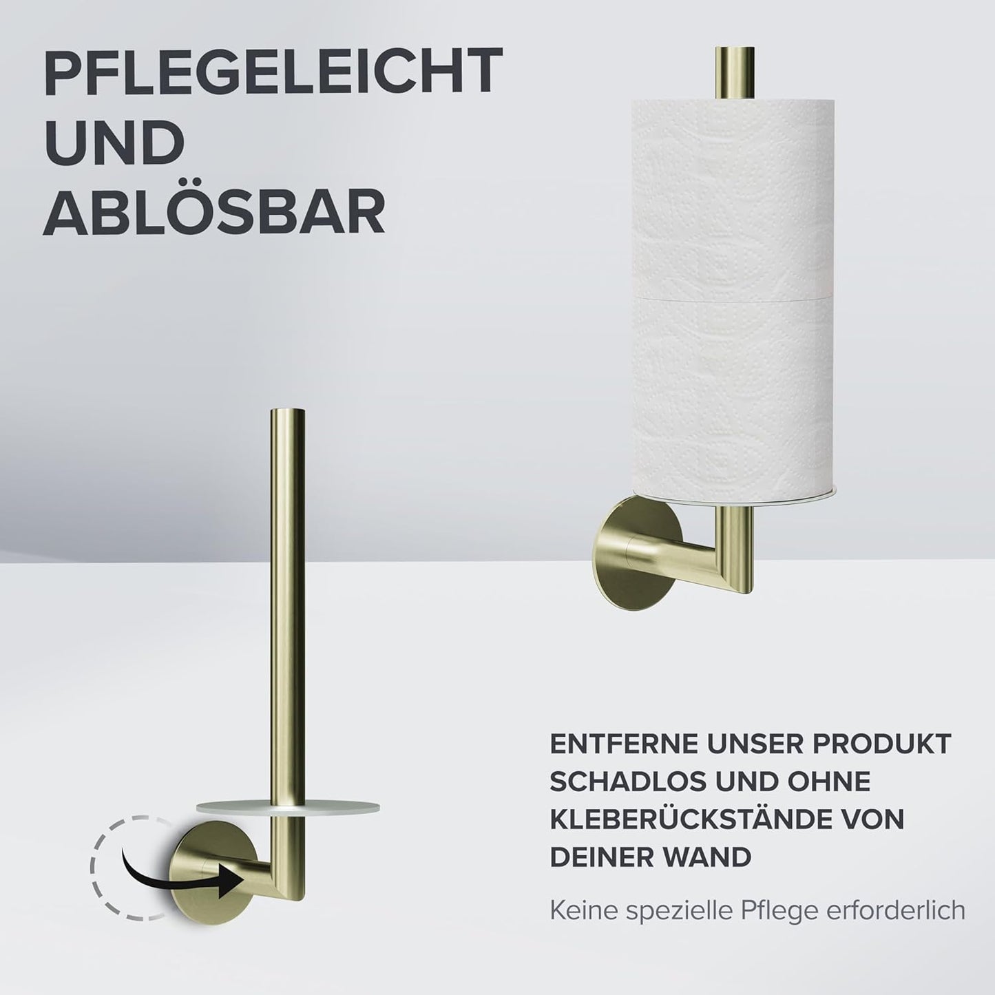Toilettenpapierhalter, Gold Zum Kleben