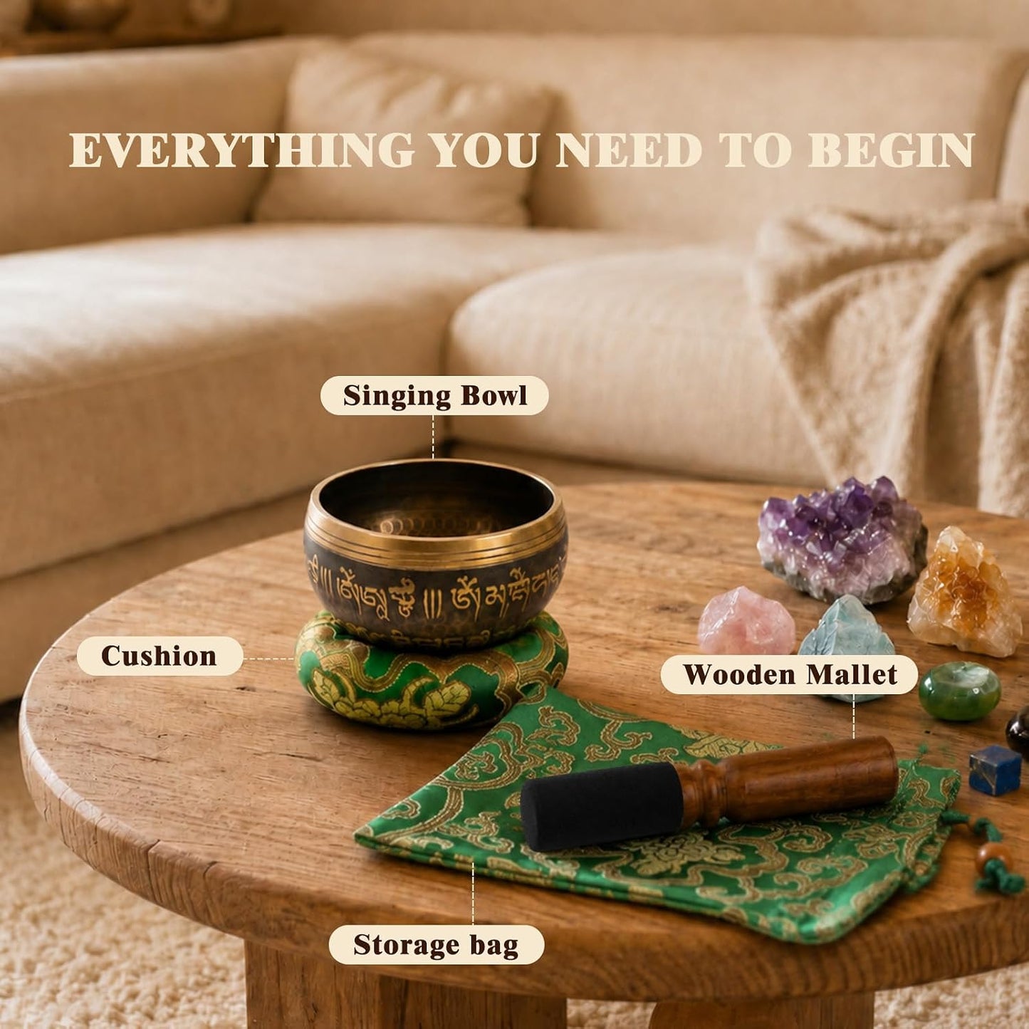 Klangschalen-Set für Meditation und Entspannung