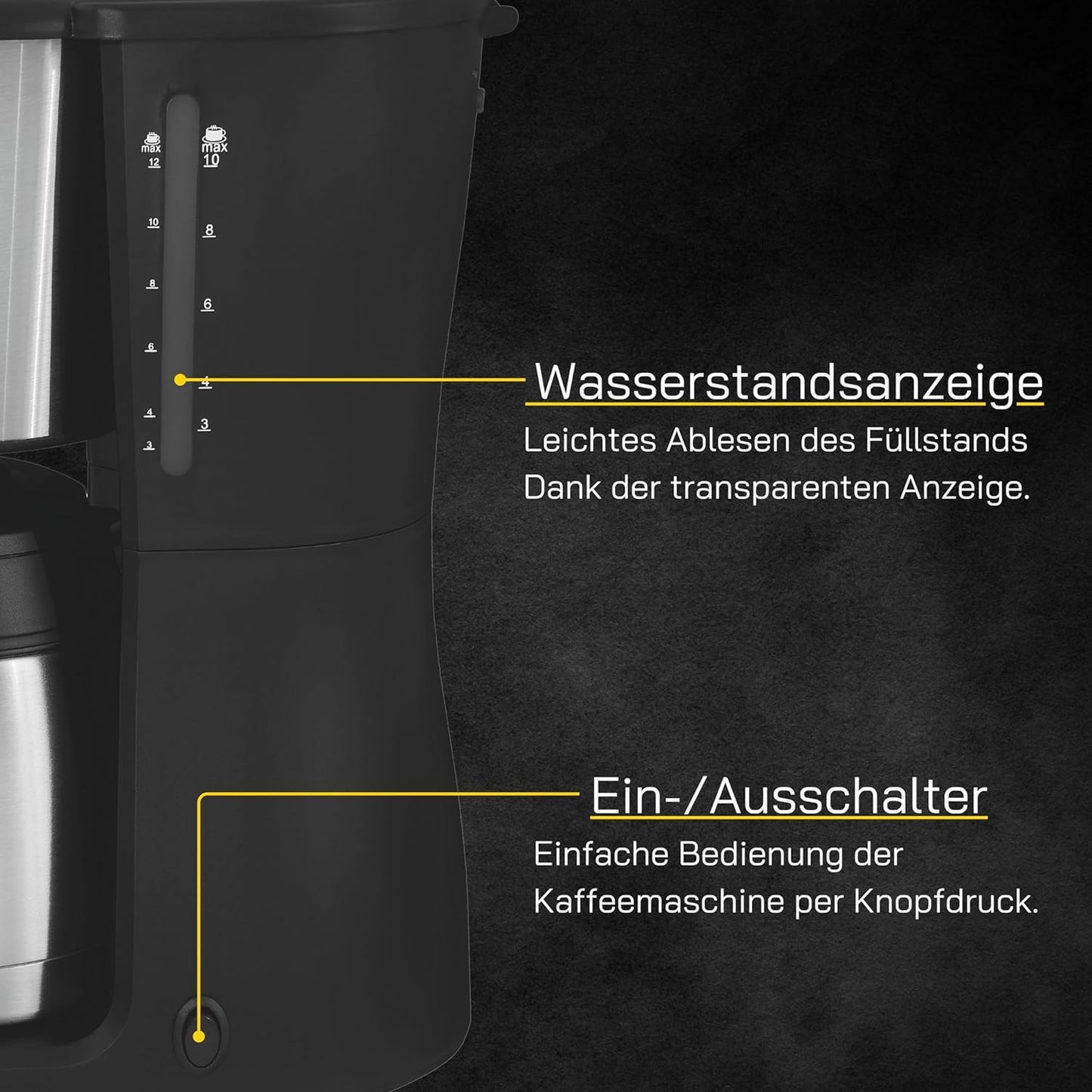 Filterkaffeemaschine Coffee 2030 mit Thermoskanne (12 Tassen)