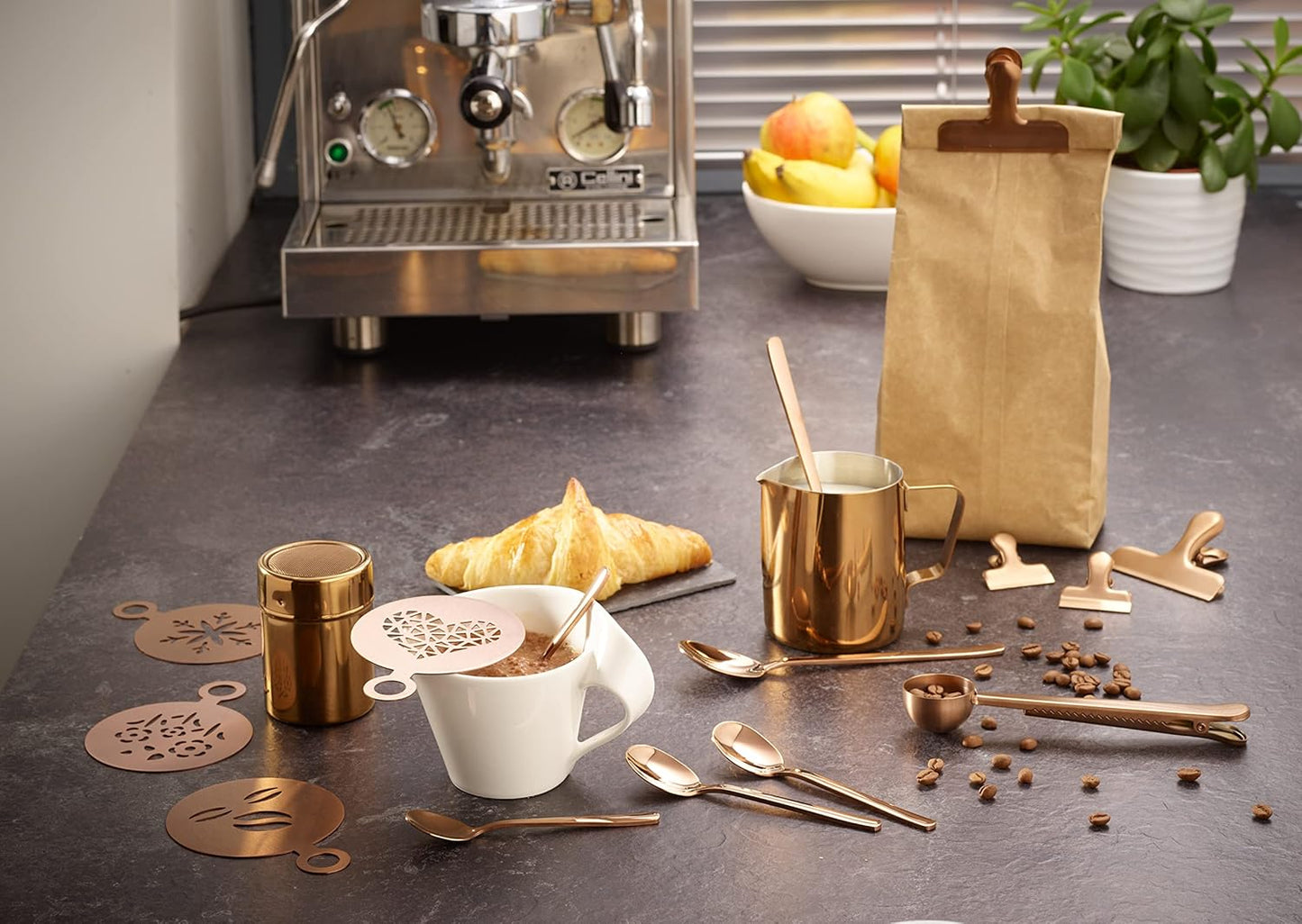 23-teiliges Kaffeezubehör-Set, Kupfer-edition 600 ml