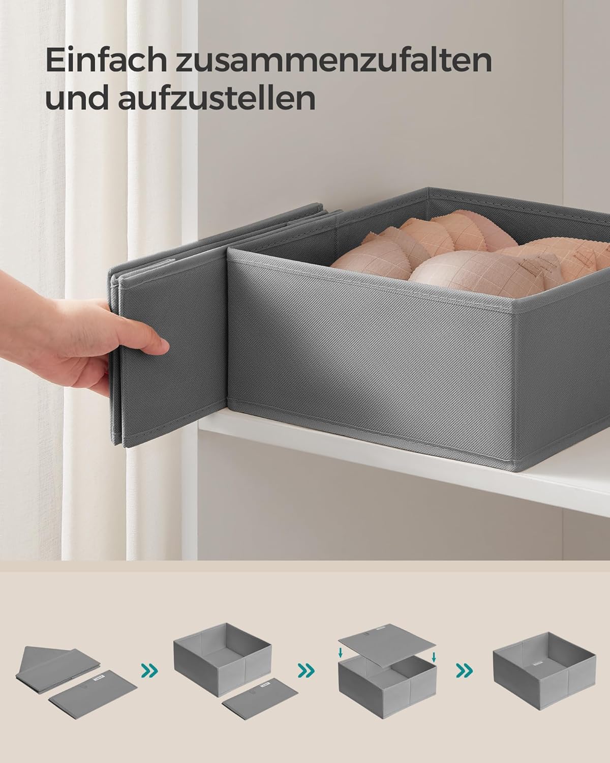 12er-Set Schubladen-Organizer, 12er-Set Taubengrau