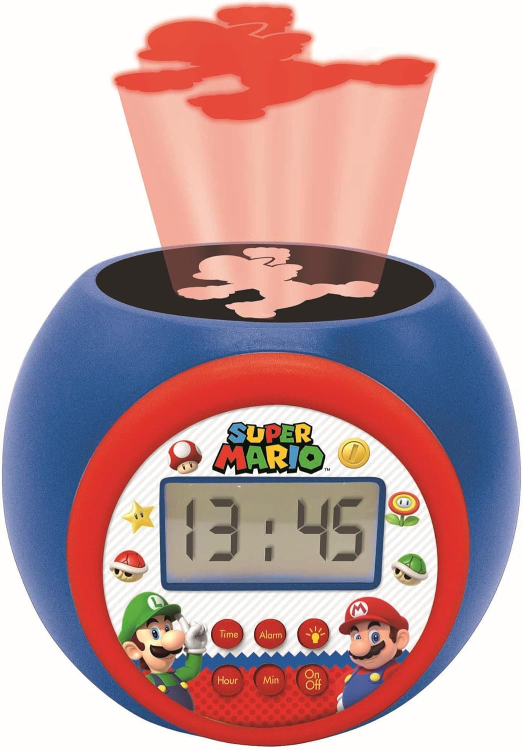 Super Mario Projektorwecker mit Nachtlicht, Super Mario