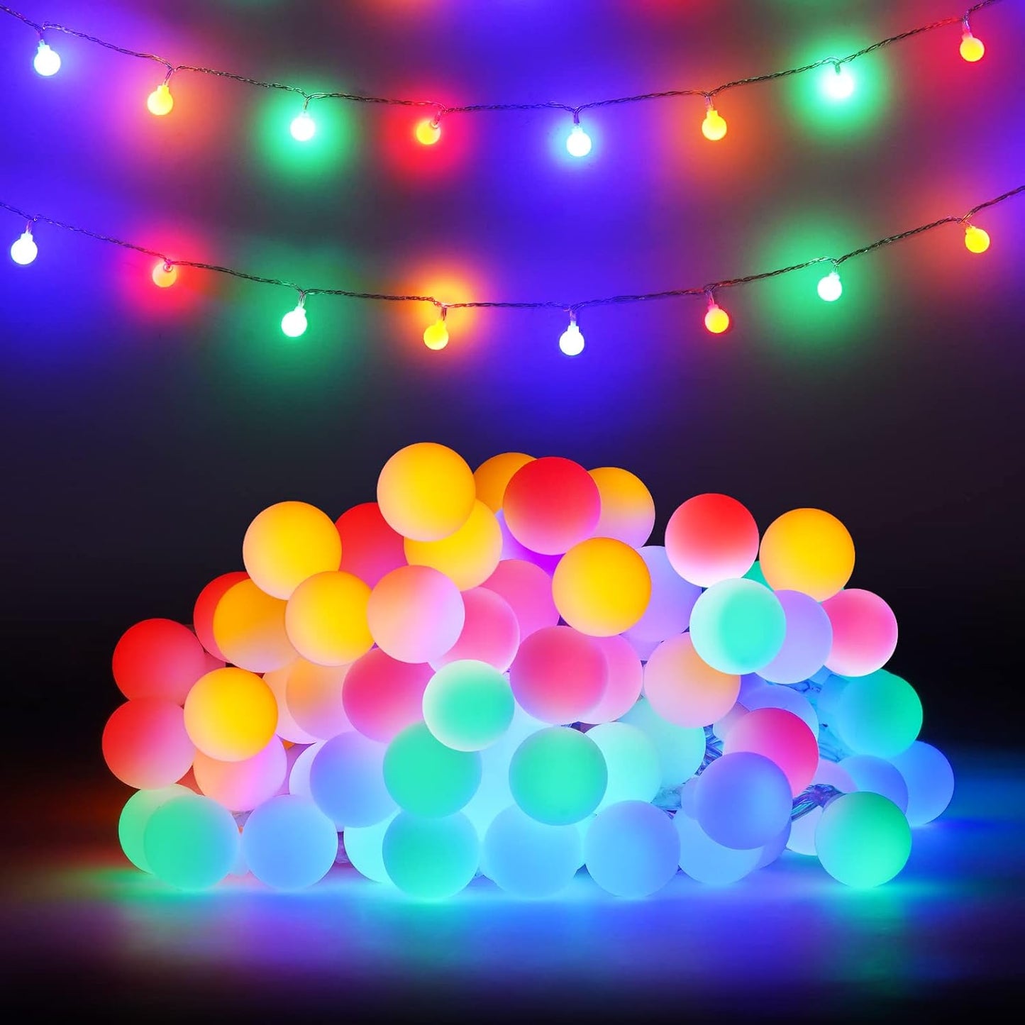LED-Lichterkette mit Fernbedienung (100 LEDs, 13m), Bunt 13M