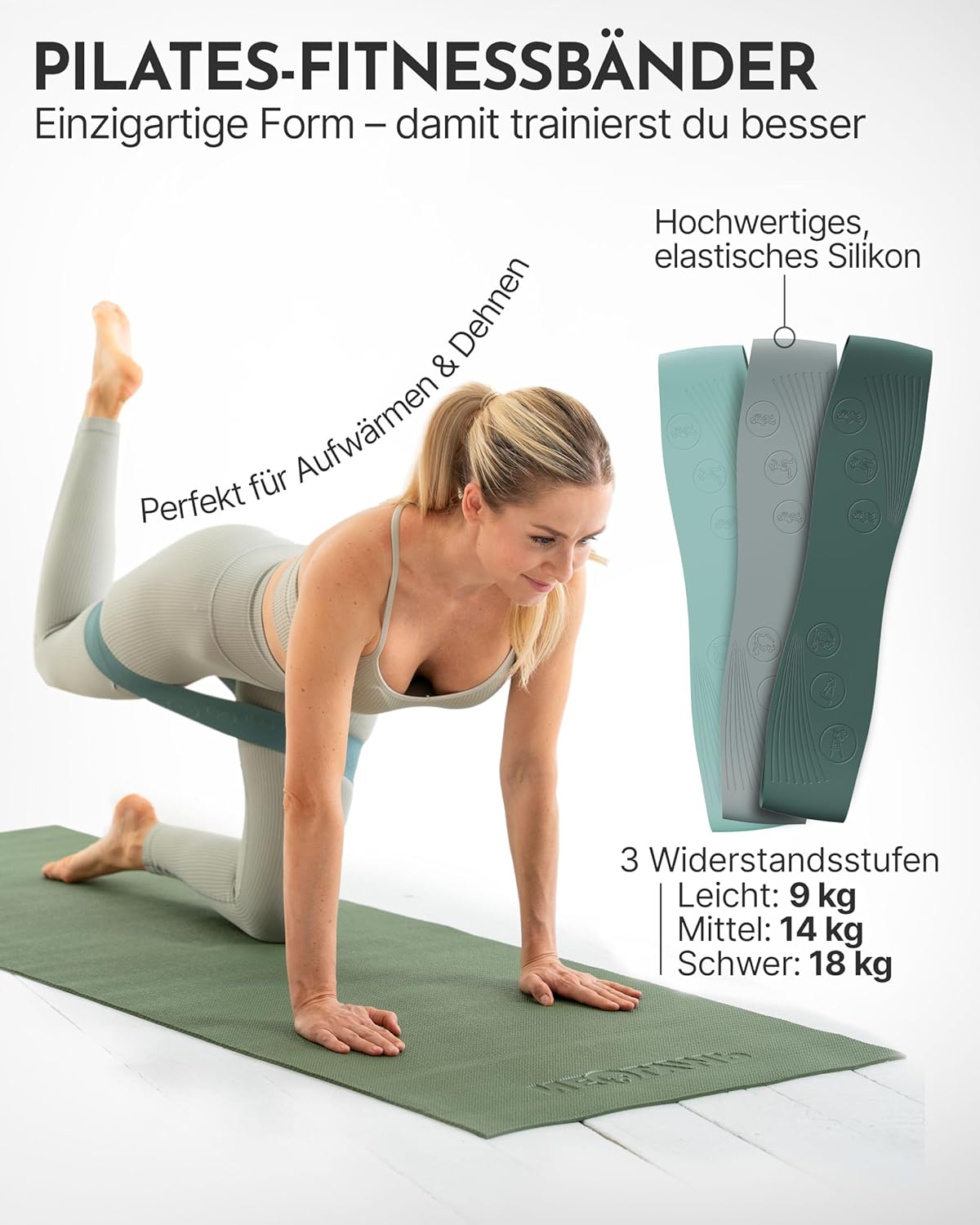Pilates-Zubehör-Set für Zuhause mit E-Book, Pilates Set | Sky Blue