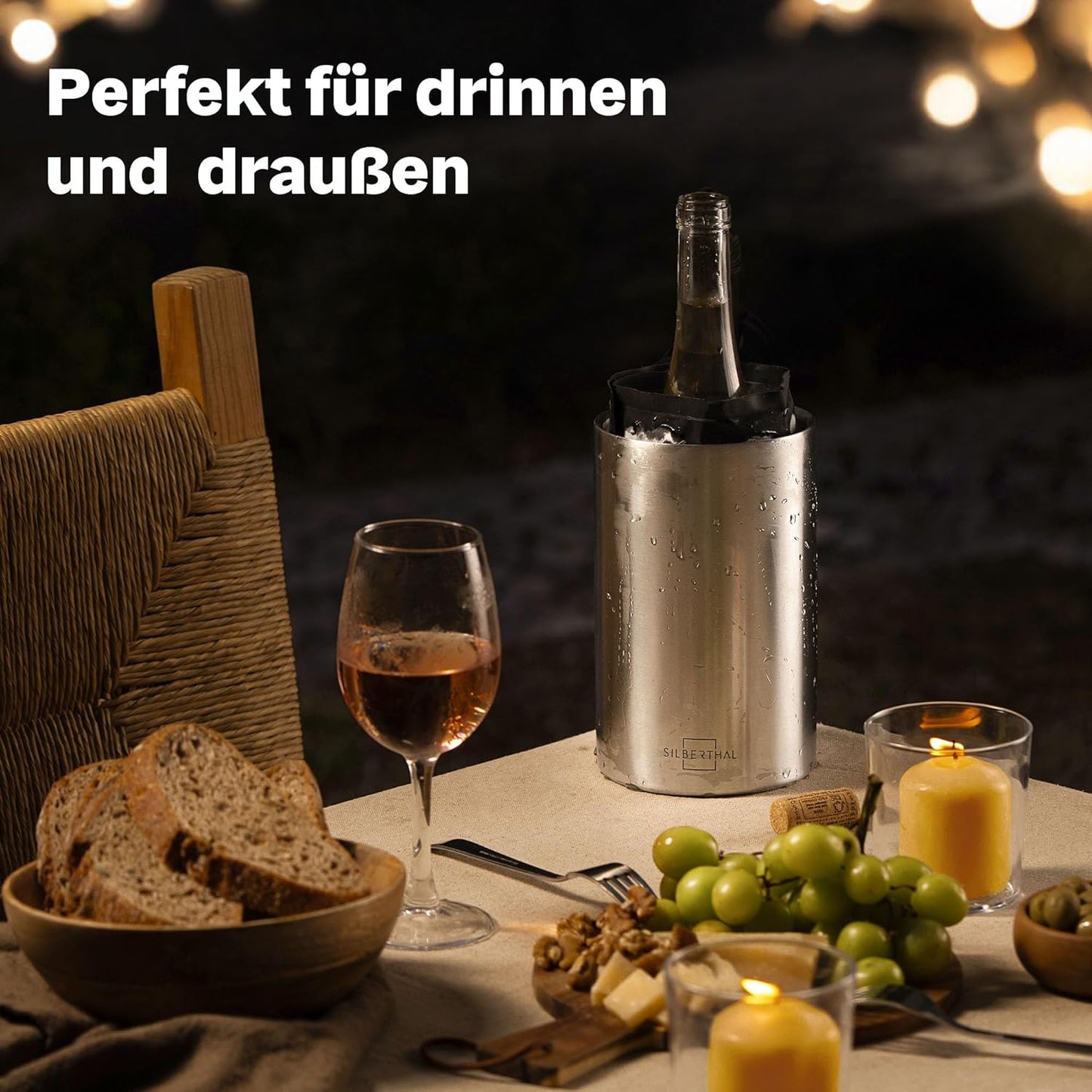 Weinkühler mit Manschetten, Weinkühler Edelstahl