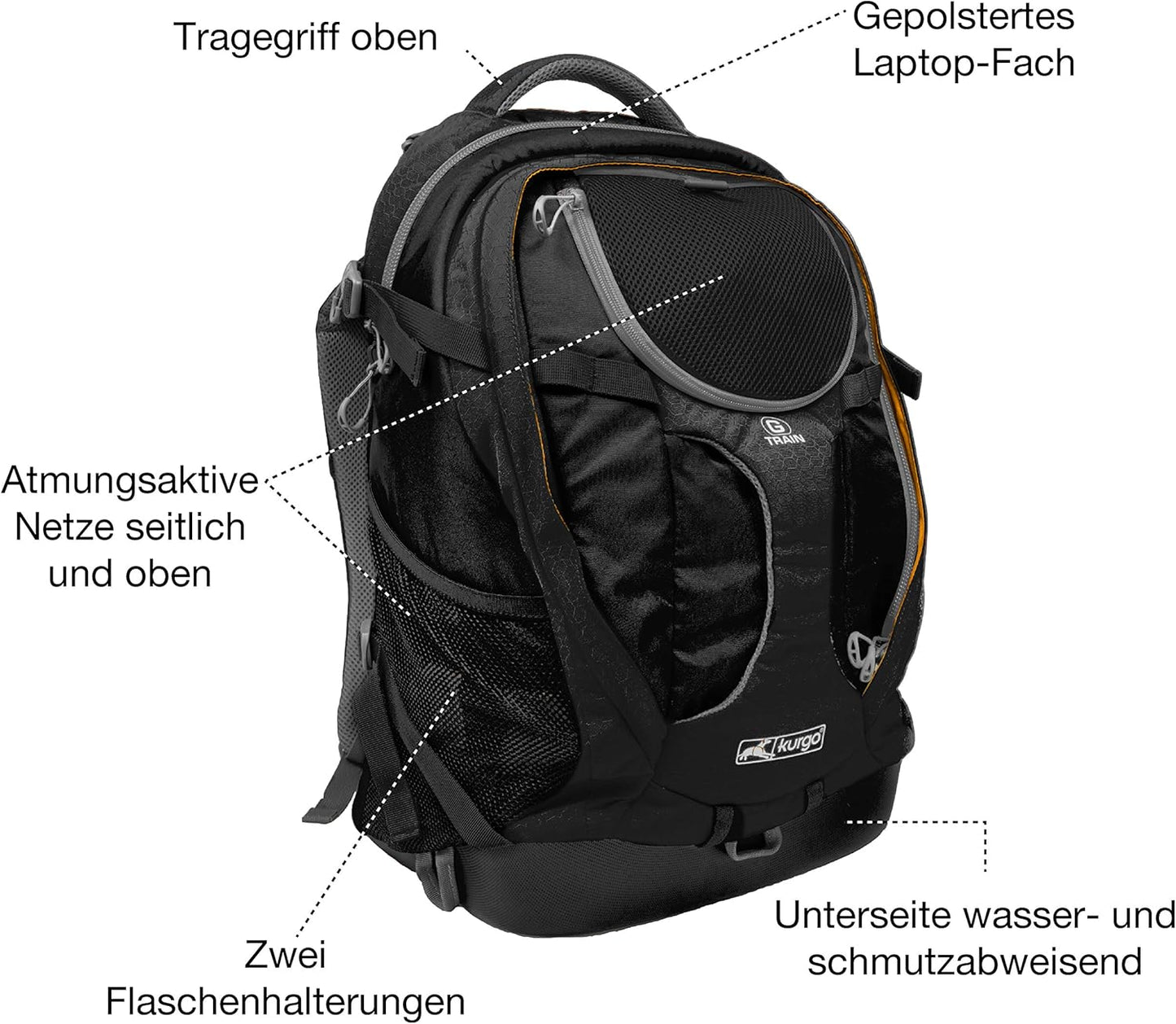 G-Train Haustierrucksack, Reduzierte Verpackung|Schwarz