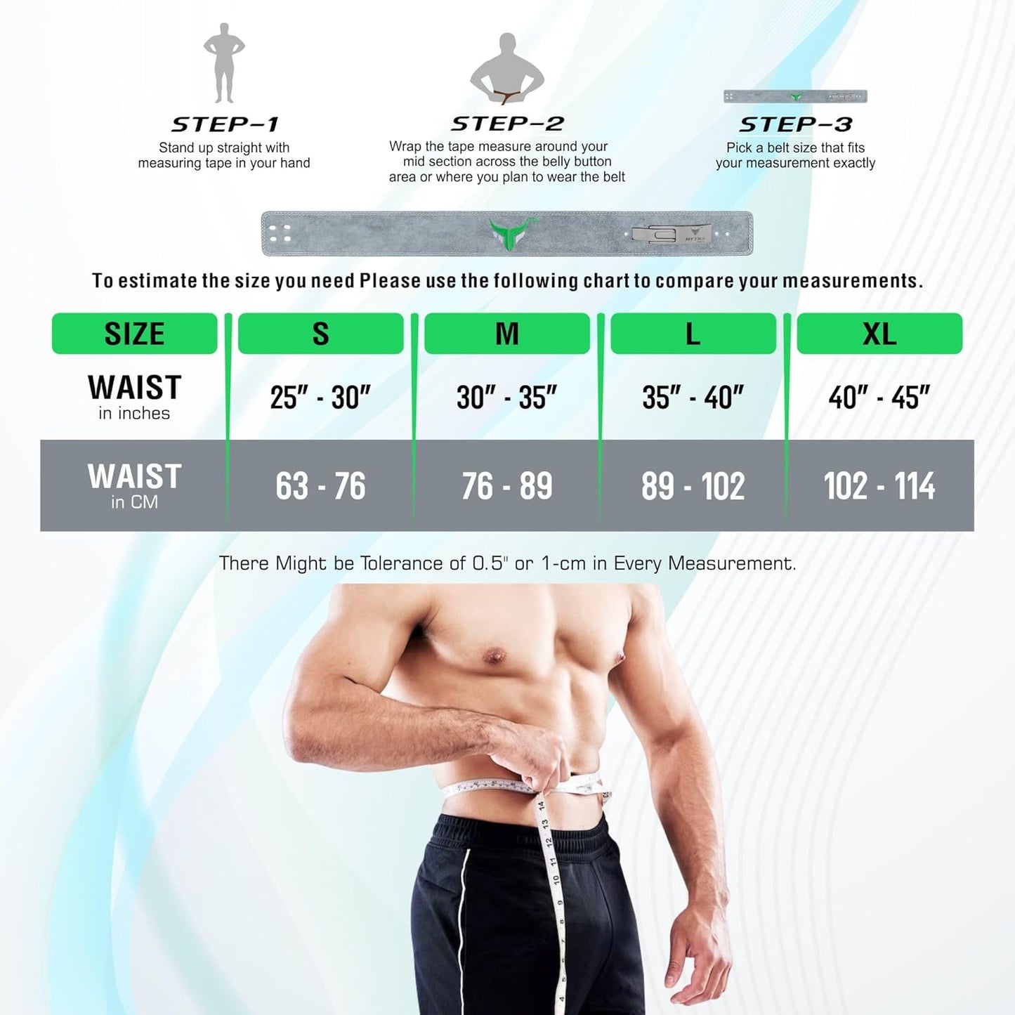 Gewichthebergürtel aus echtem Leder für Fitnessstudio, Grau S
