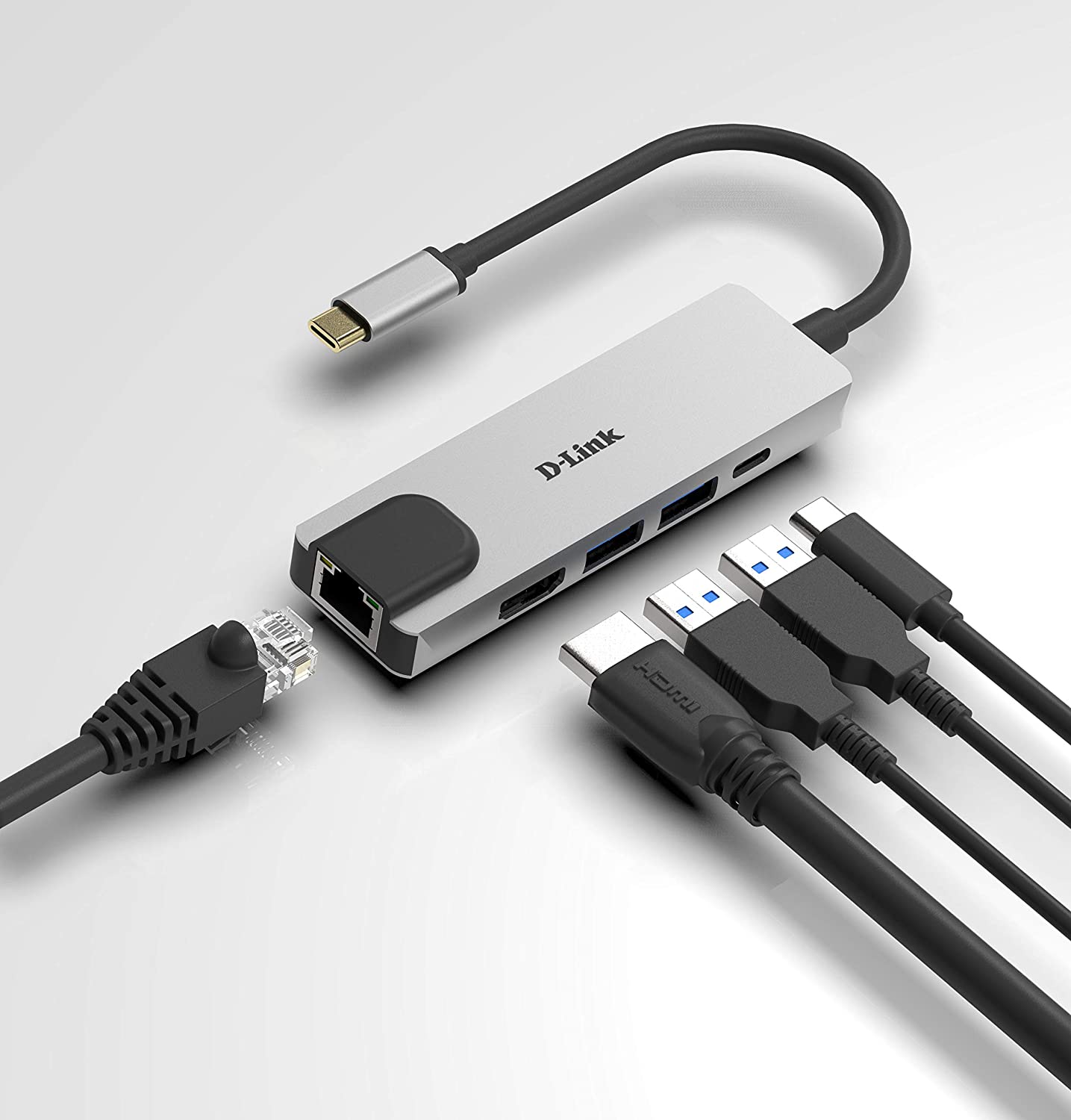 DUB-M520 USB-C Hub mit Ethernet und Powerdelivery, USB-Hub