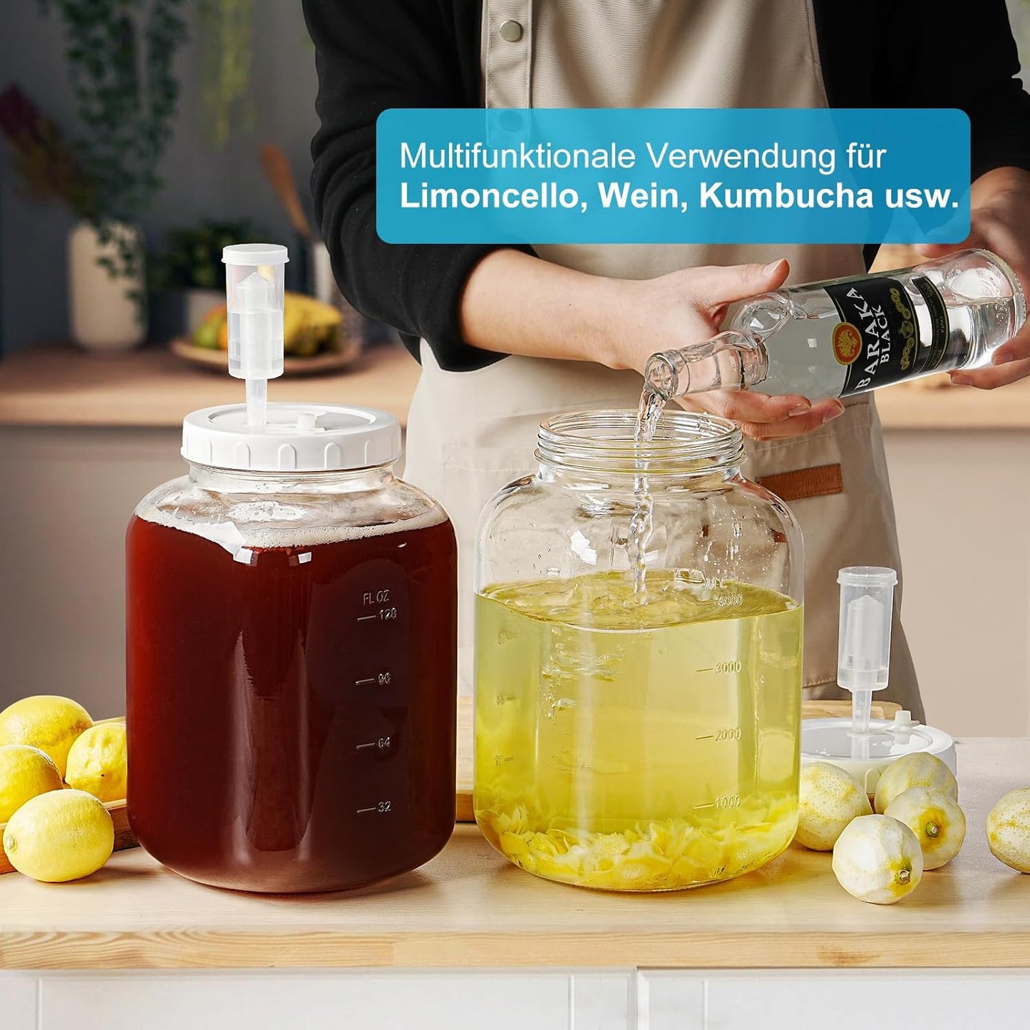 2er-Set Fermentierglas mit Luftschleuse