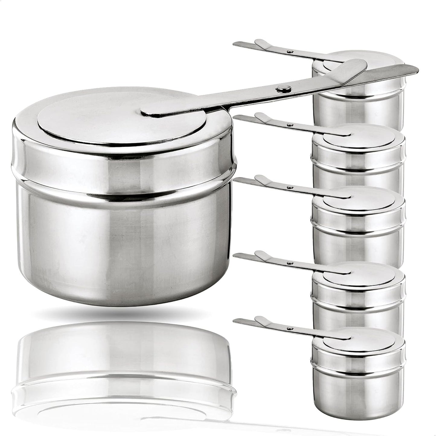 Brennpaste-Behälter Set für Fondue & Chafing Dish (6 Stück), 6 Stück