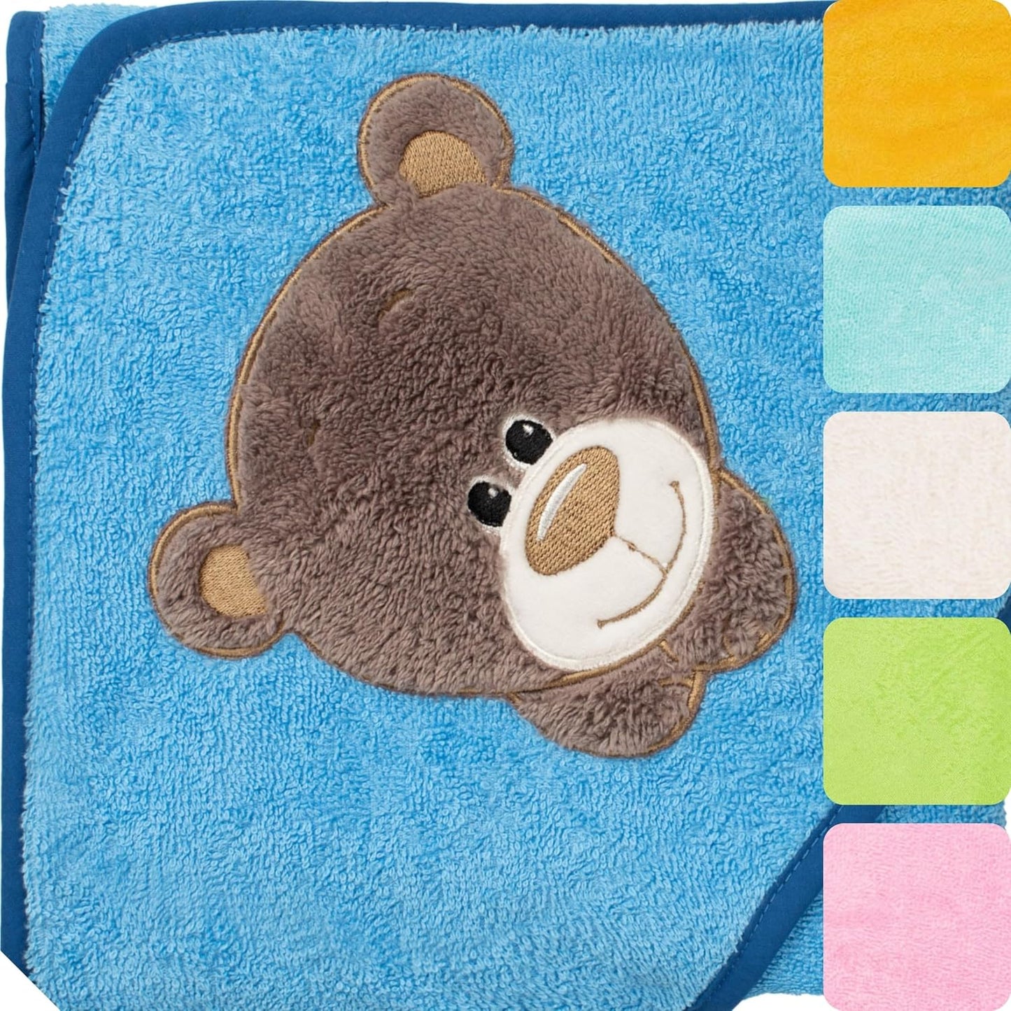 Kapuzenhandtuch Baby & Kinder (100 x 100 cm), Blau - Bär
