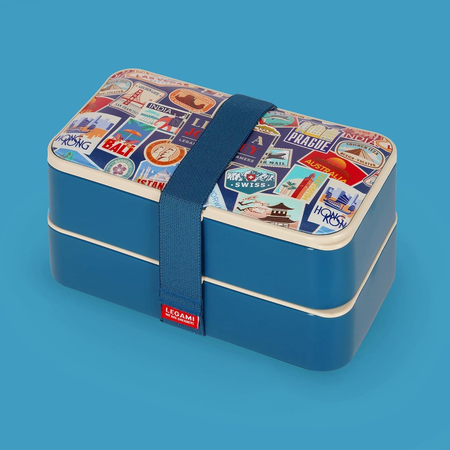 Lunchbox mit Besteck & Travel-Stickers, TRAVEL STICKERS