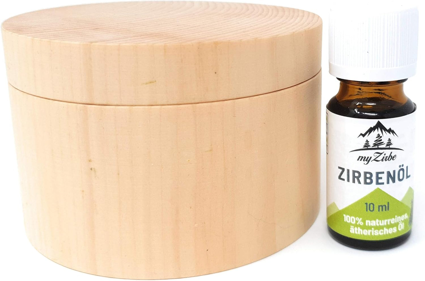 Zirben Duftset mit Holzschale und Zirbenöl