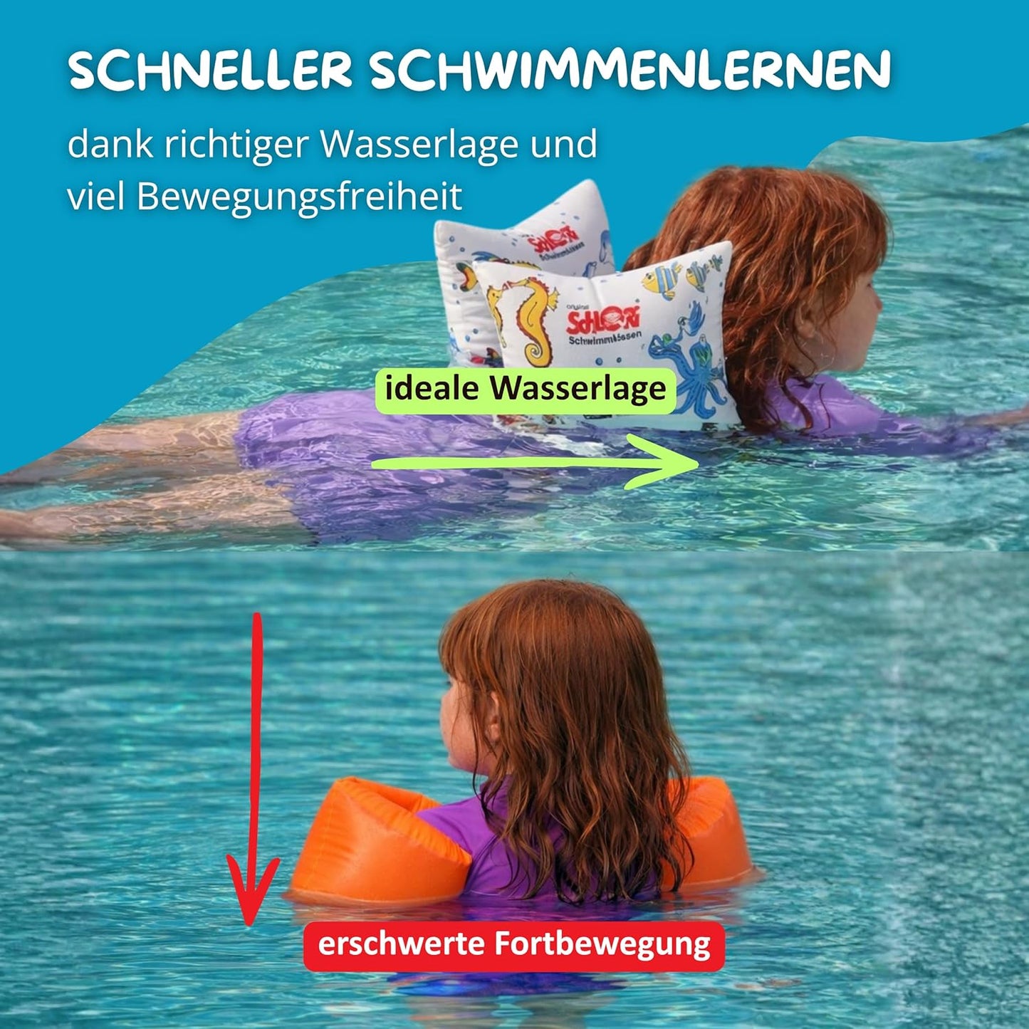 Schwimmkissen mit Schnalle, Schwimmkissen mit Schnalle