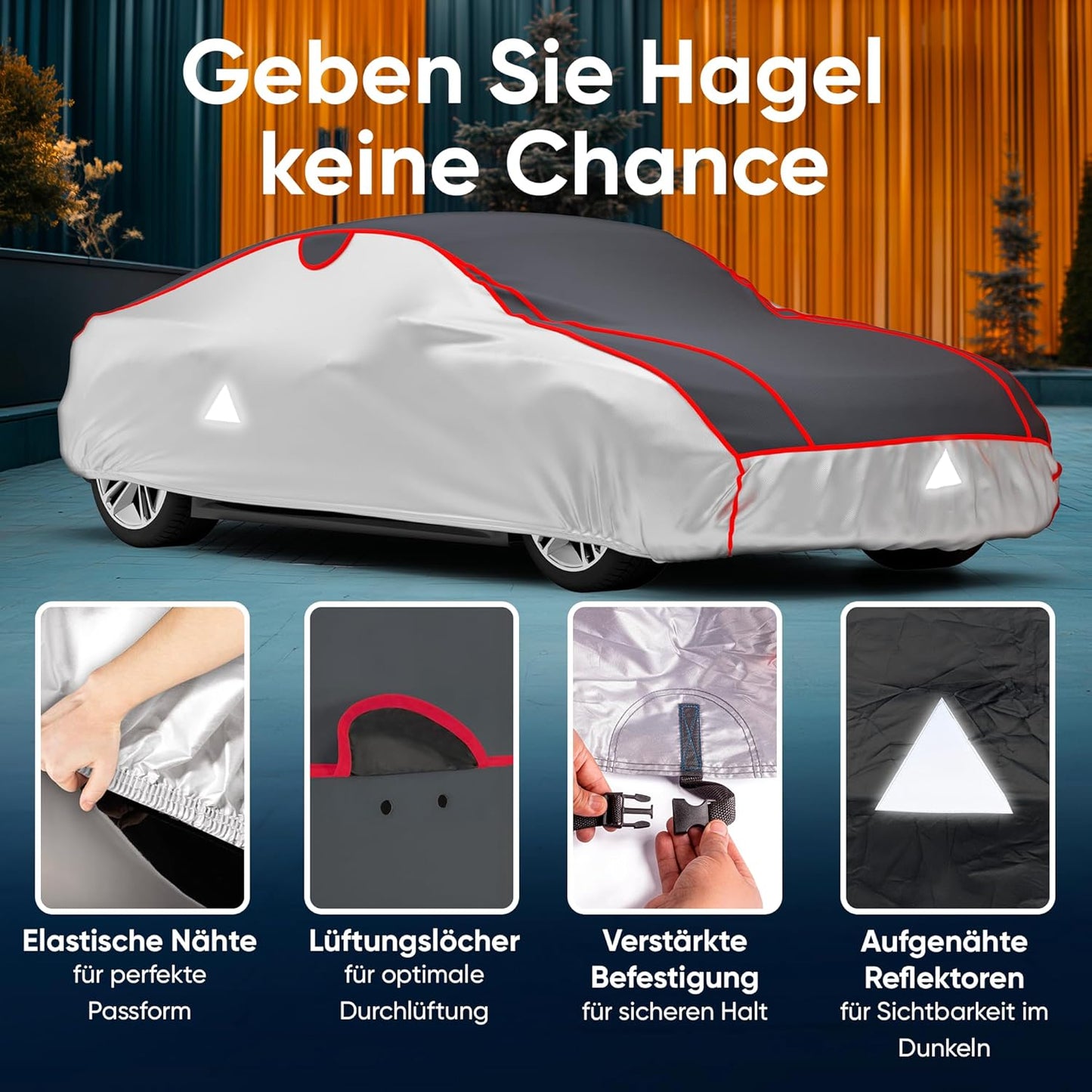 Abdeckplane, Grösse 1: PKW 350 - max. 389 cm Länge, Anthrazit