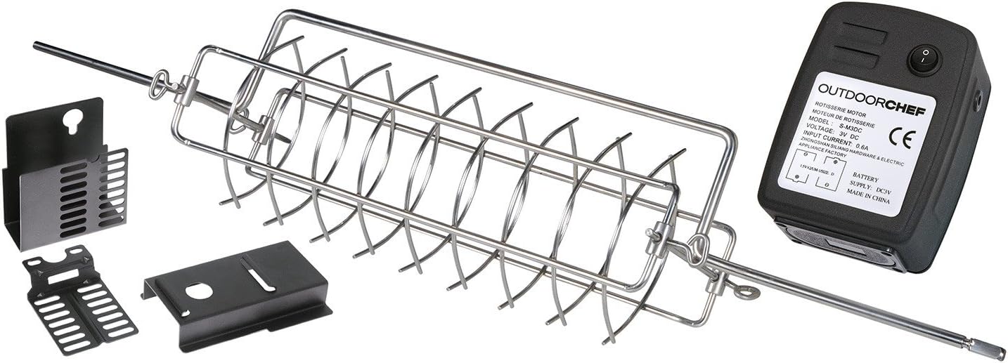 Grillzubehör Drehkorb Set (15x76x15 cm)