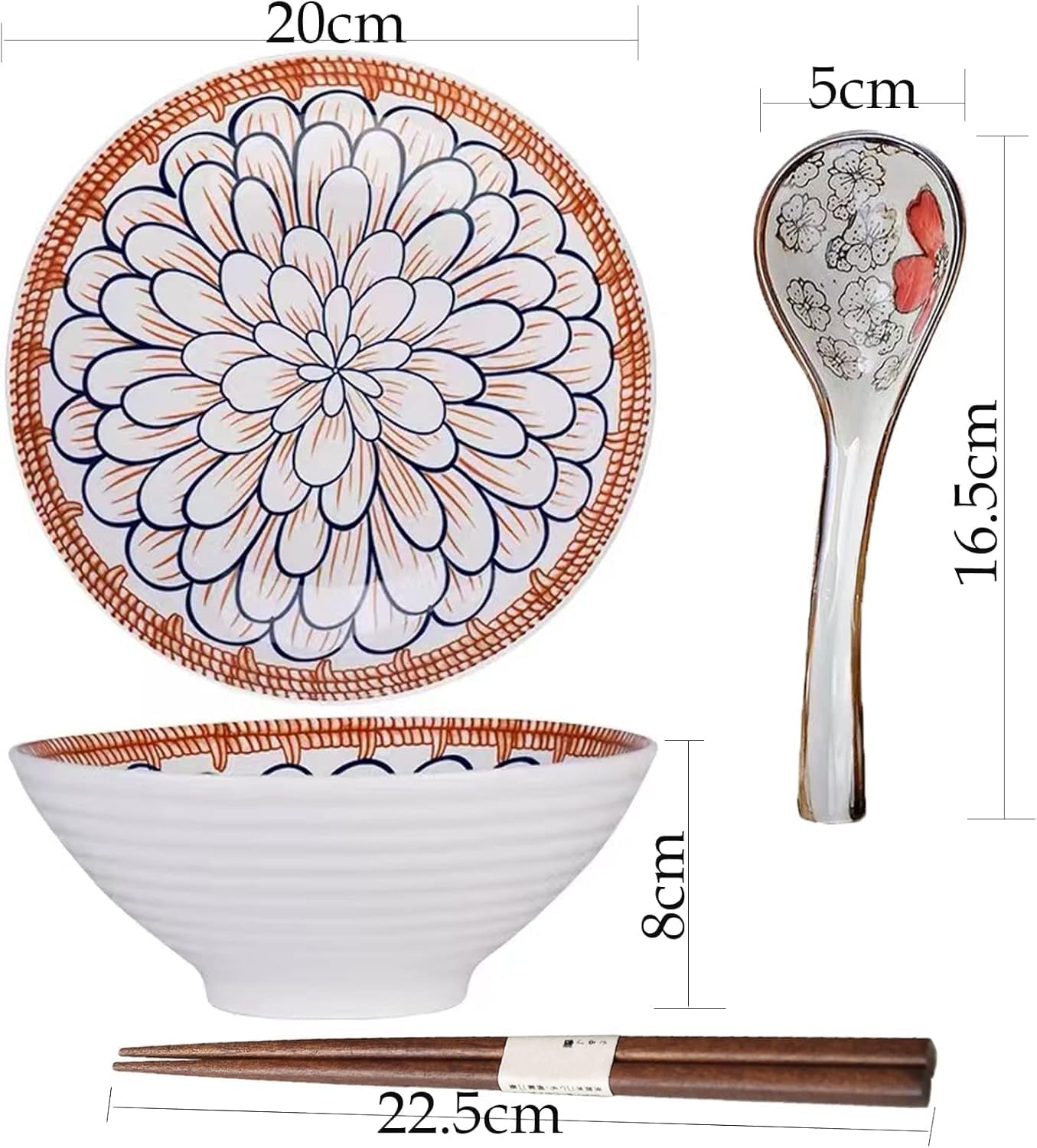 6-teiliges Ramen-Schüssel-Set, G