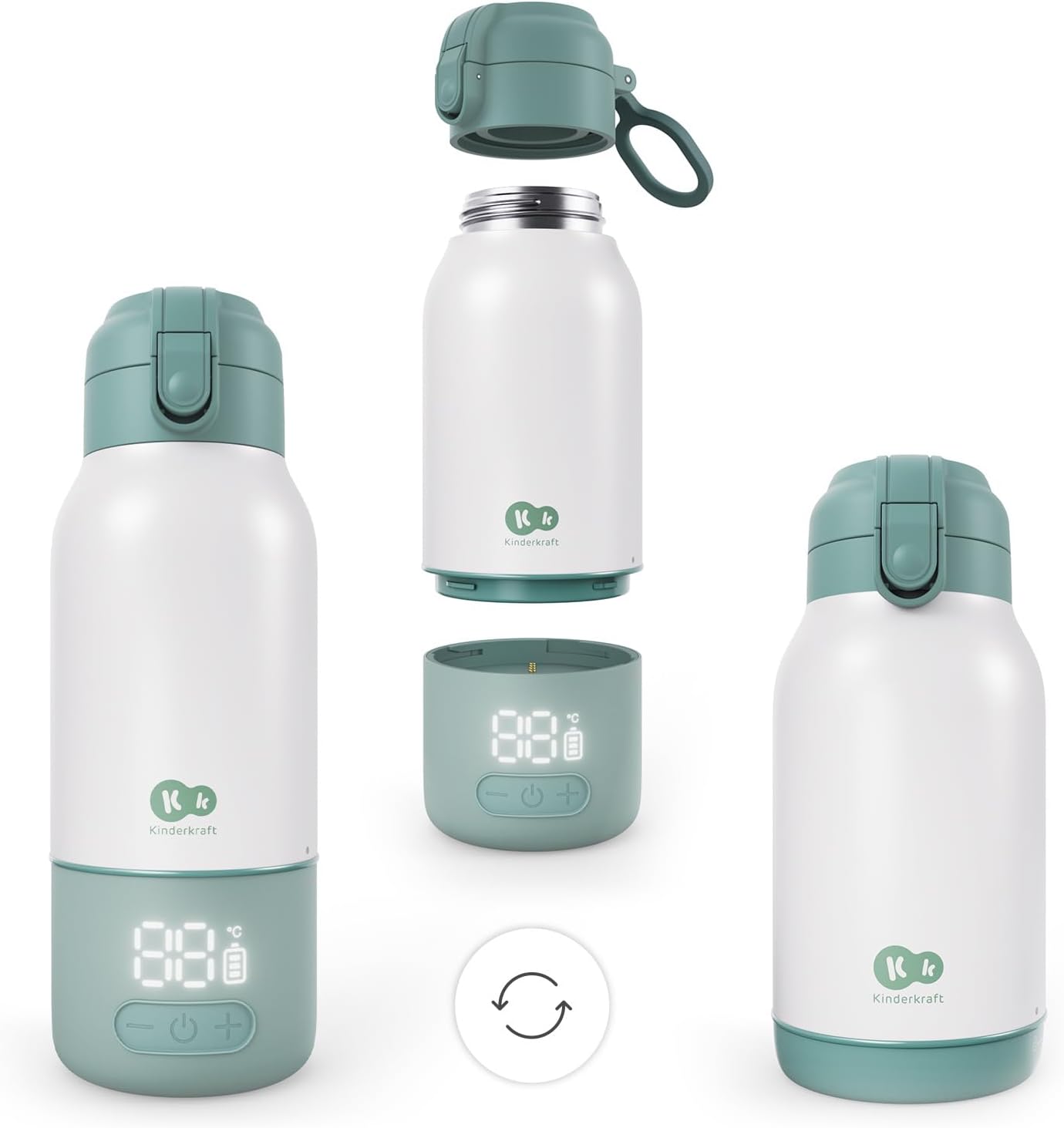 Mobiler 2-in-1 Flaschenwärmer mit Thermoskanne, Grey
