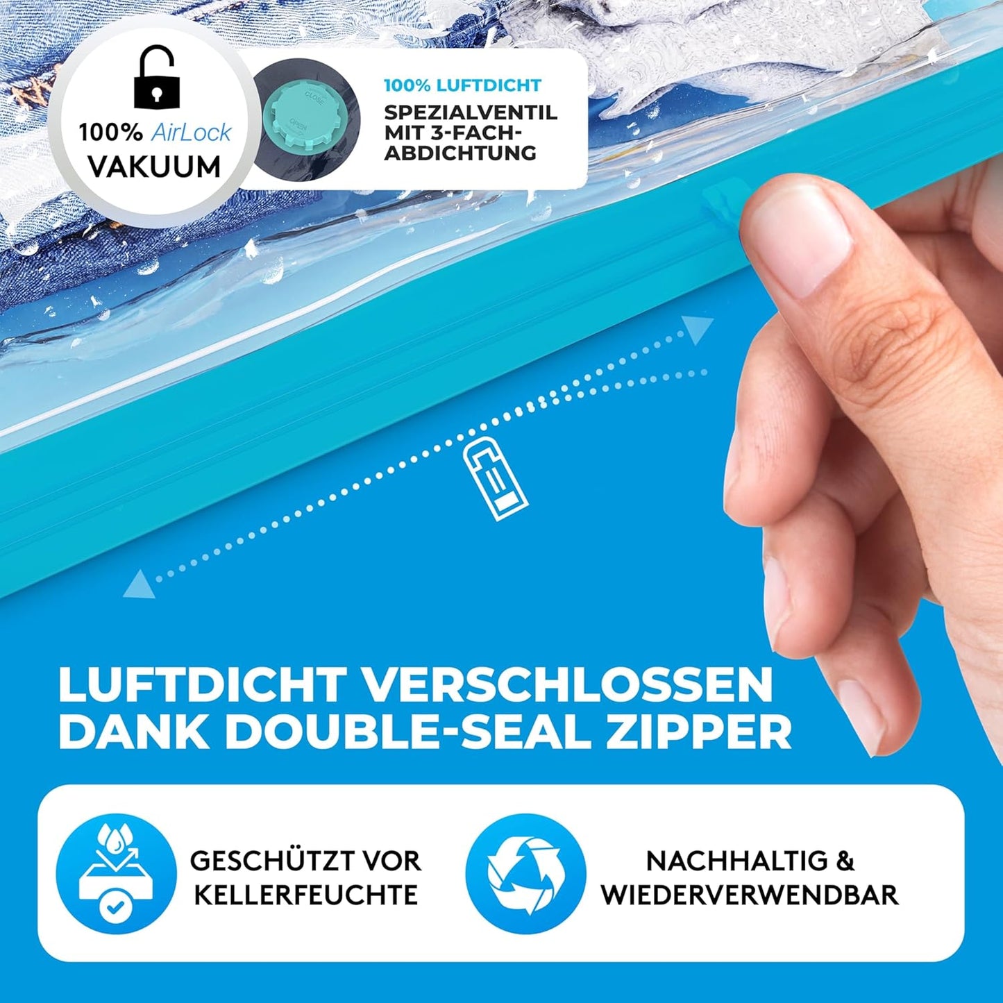 13-teiliges Vakuumbeutel-Set mit Handpumpe, 13 Beutel + 1 Pumpe