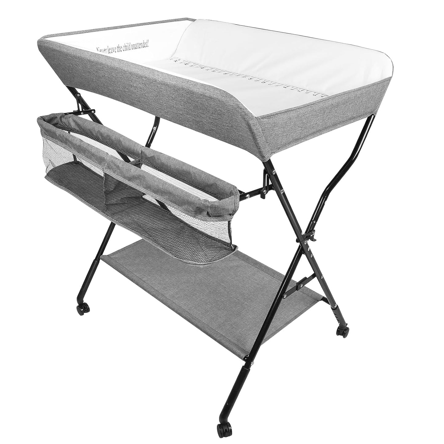 Faltbarer Wickeltisch, 86*62*96 cm-grau