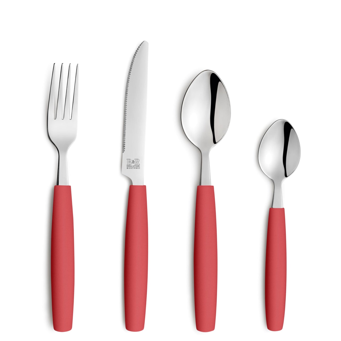 Besteck-Set für 4 Personen, Rot