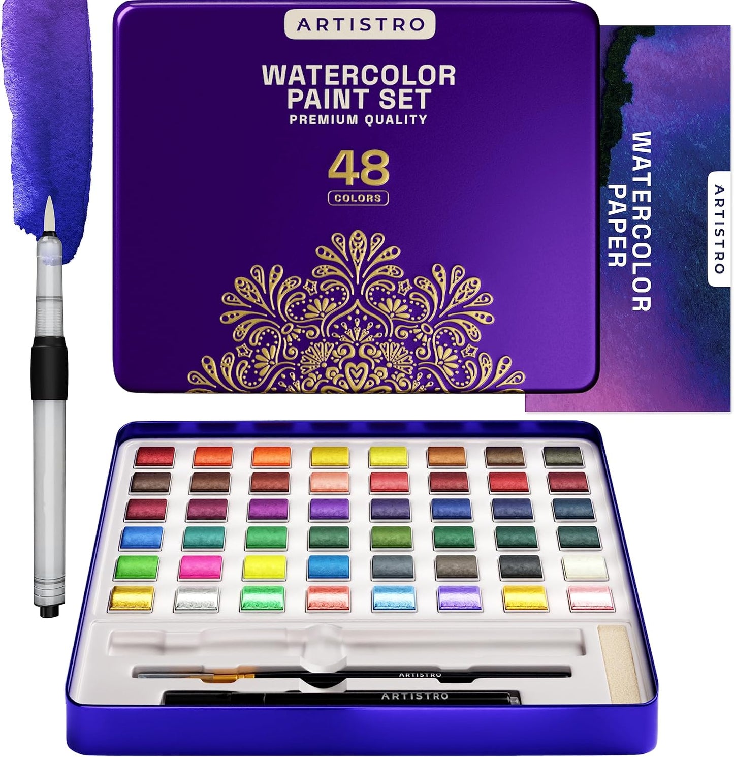 Aquarellfarben Set, 48 stück - Premium