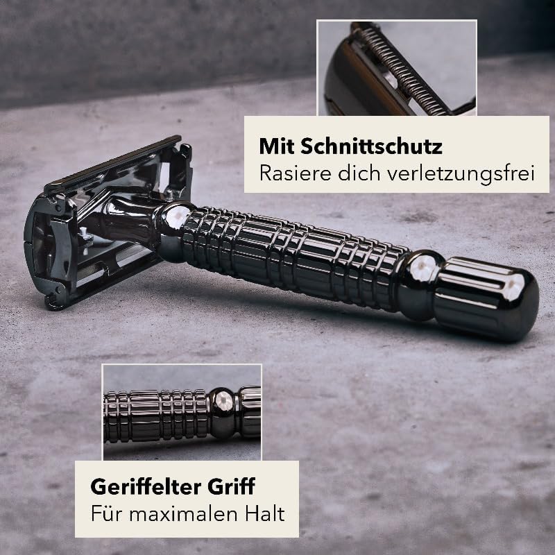 Rise 'N Shine Rasier-Set, Schwarz / Schwarz