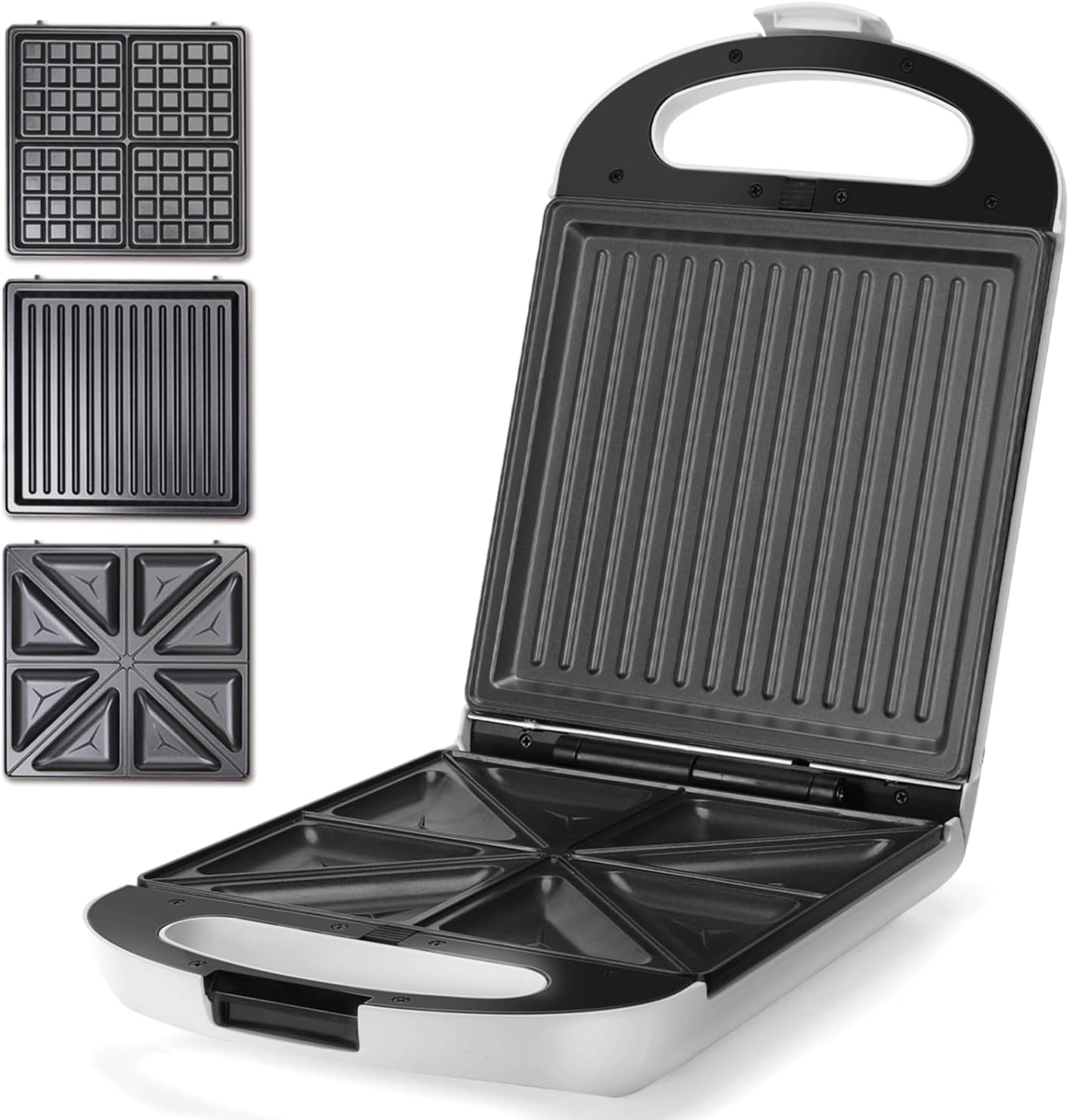 Sandwichtoaster und Waffeleisen, Weiss