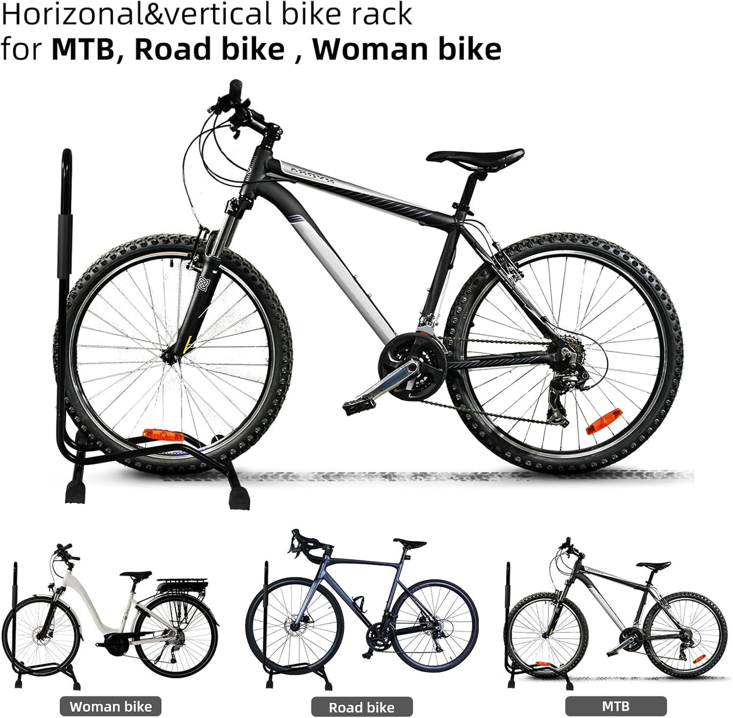 2 Stück Fahrradständer Bodenhalter für 29 Zoll Räder, Freistehend x 2