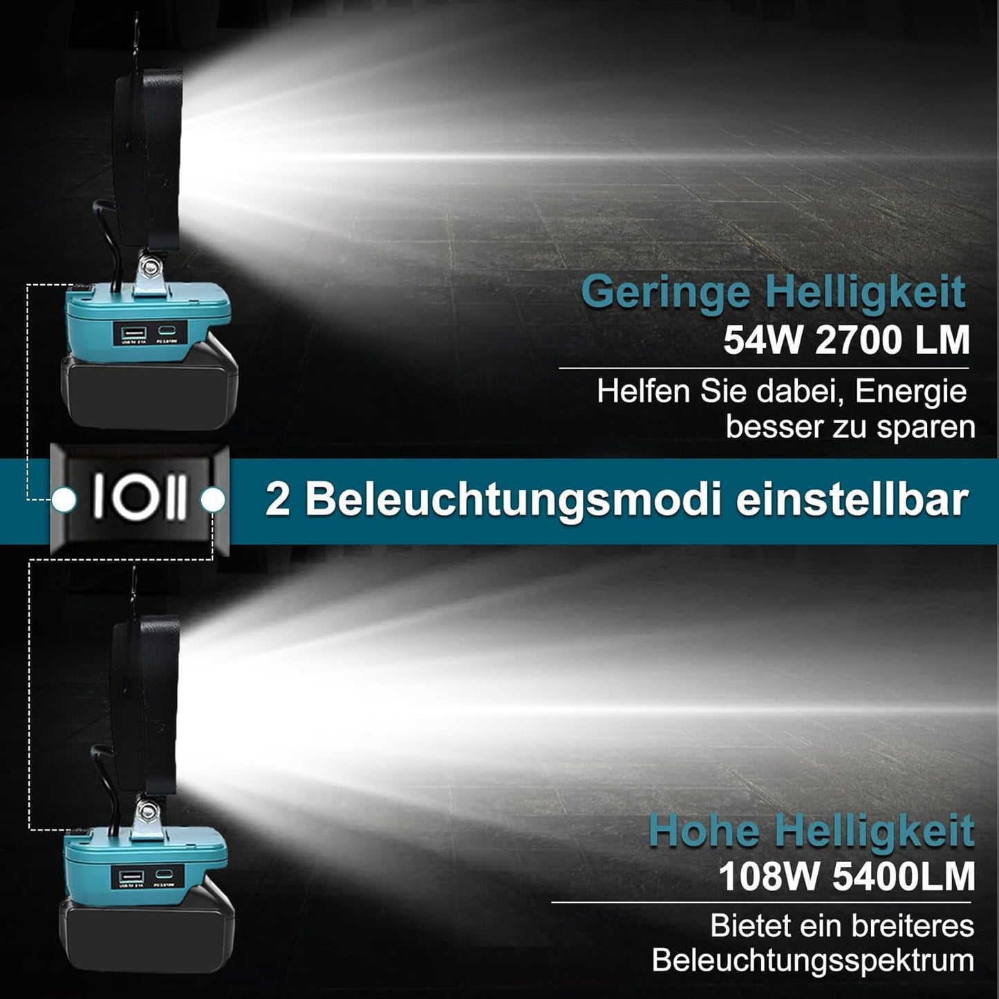 Akku-LED-Arbeitsleuchte, Blue-1