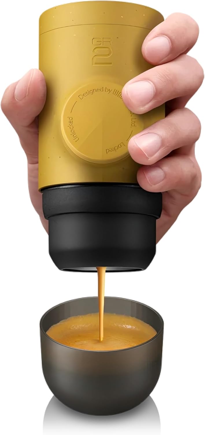 Tragbare Camping-Kaffeemaschine, Goldocker