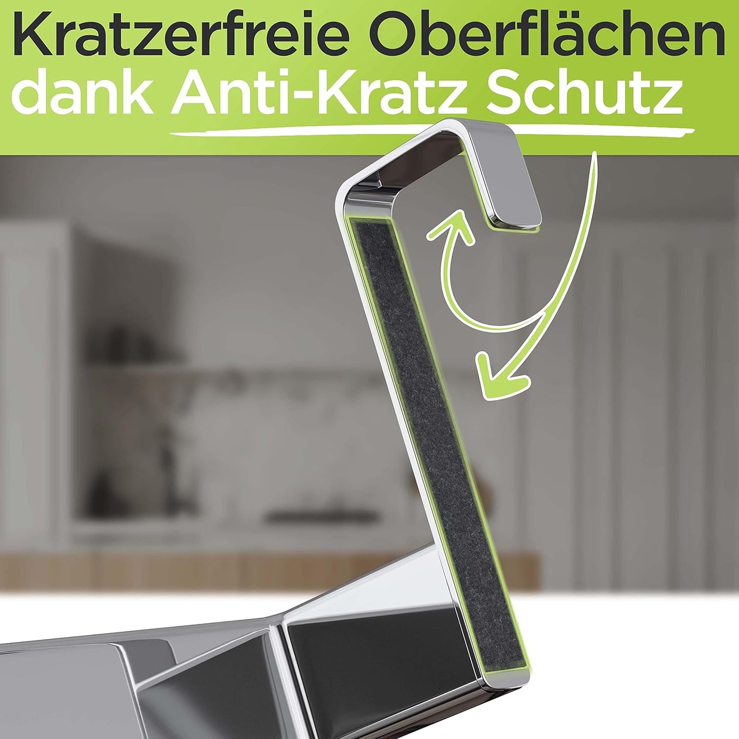 Geschirrtuchhalter ohne Bohren, Silberchrom