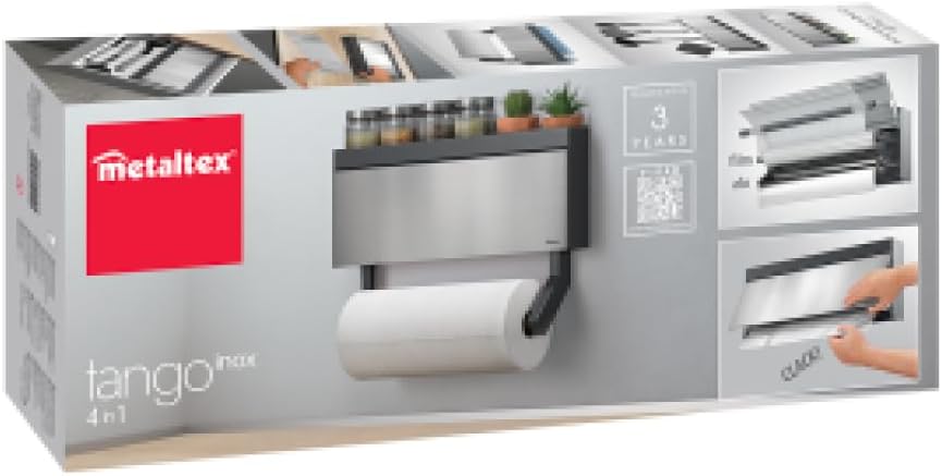 Küchenrollenspender für 3 Rollen mit Edelstahl-Front