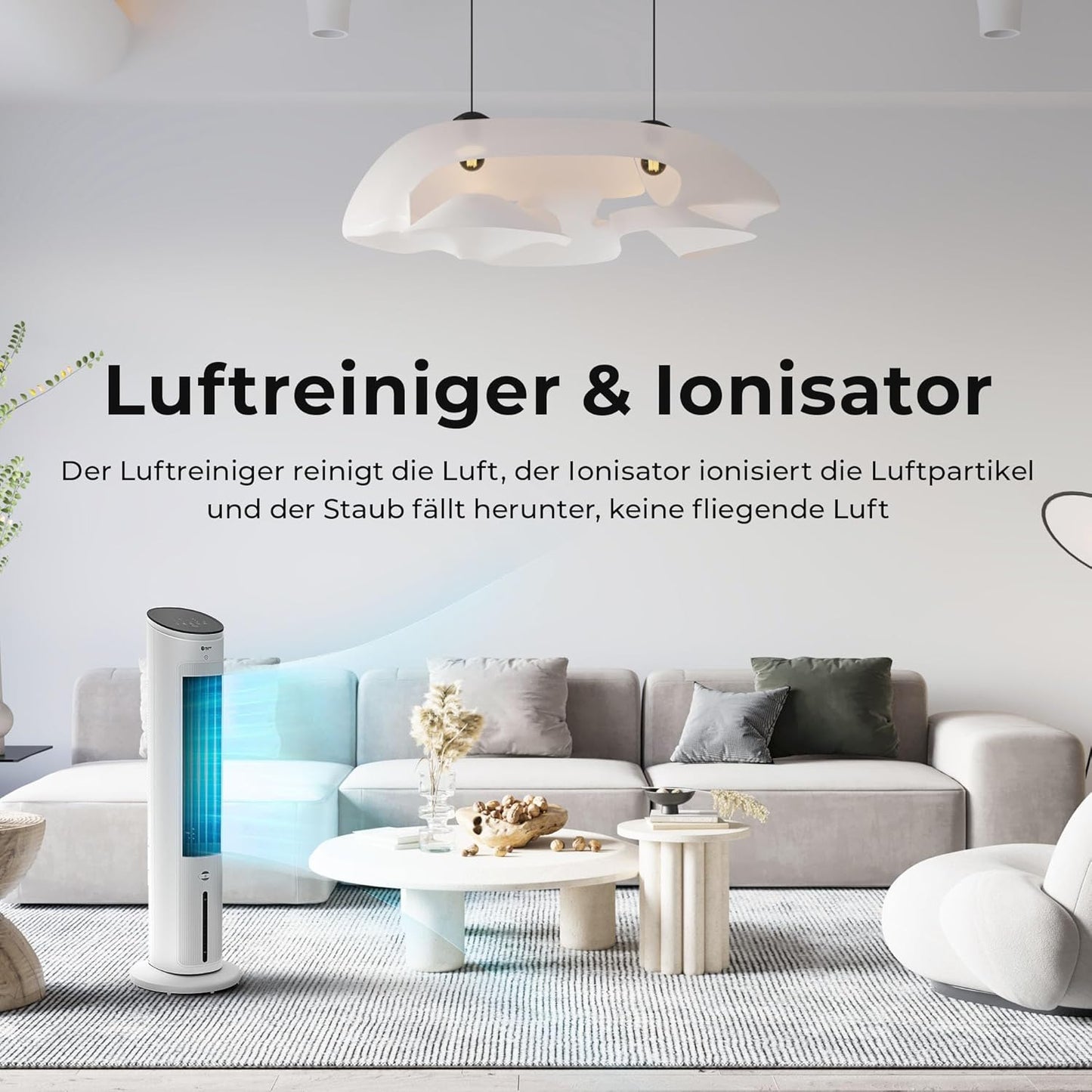 Turmventilator VT-09 mit Ionisator, Mit Ionisator