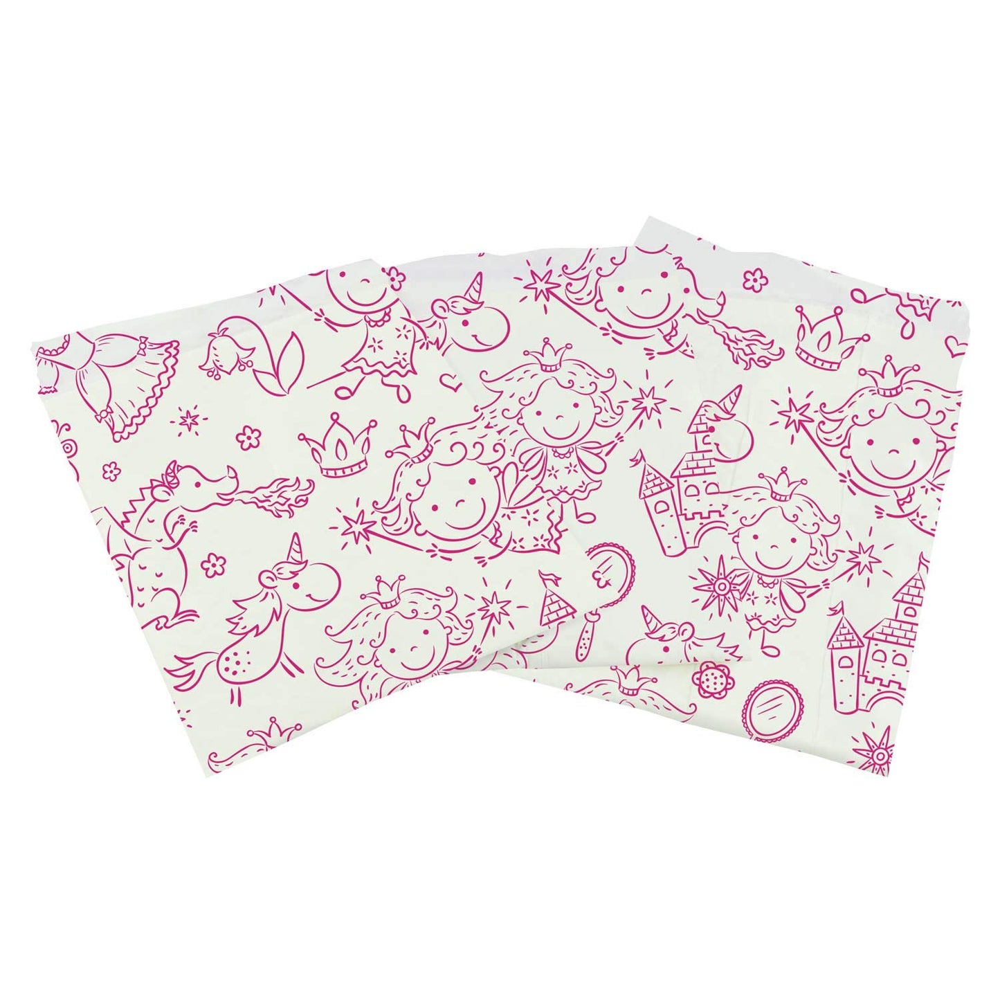 50 Stück Einweg-Wickelunterlagen mit Prinzessin-Motiven, 40 x 60 cm, Prinzessin Single
