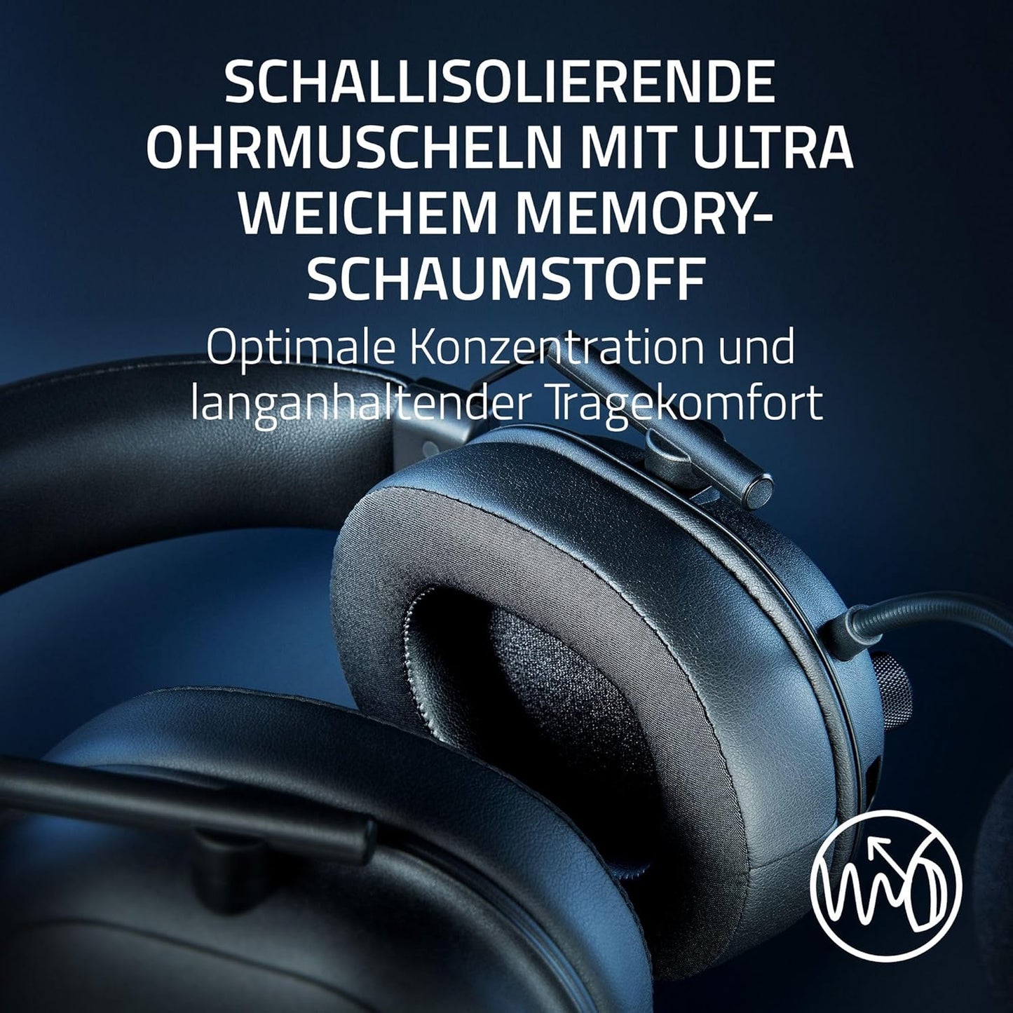 Kabelloses E-Sport Gaming-Headset HyperSpeed, Razer BlackShark V2 HyperSpeed Single Schwarz