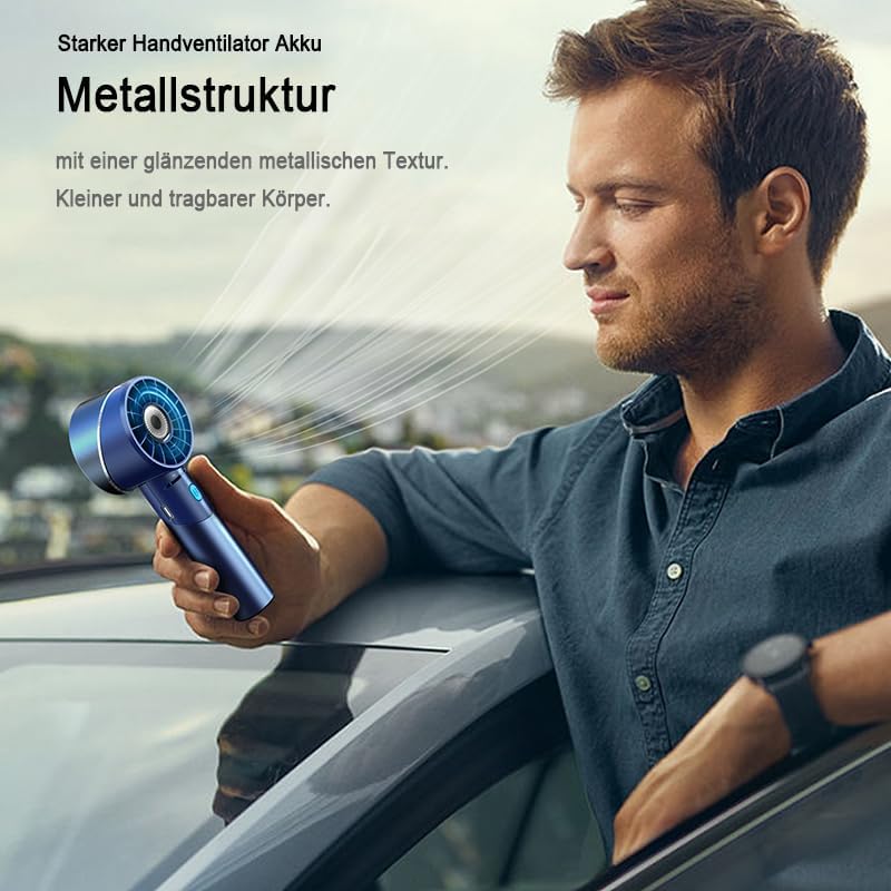 Akku-Handventilator, Blau