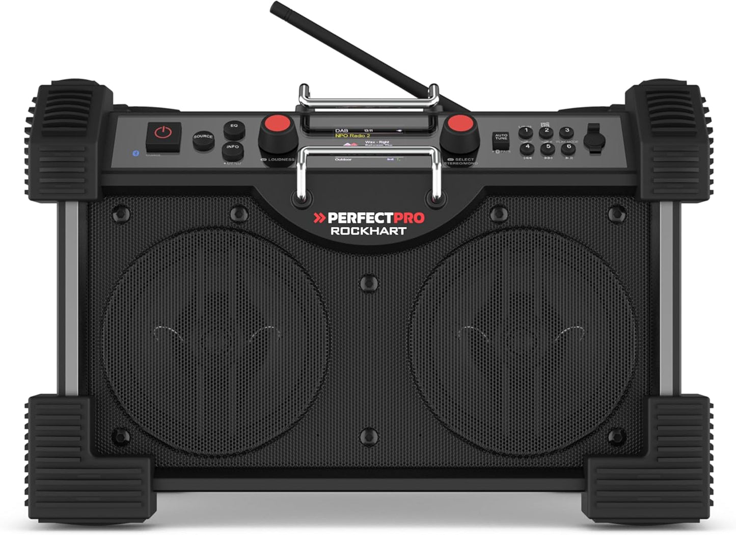 Baustellenradio Rockhart mit DAB+, Bluetooth & Akku