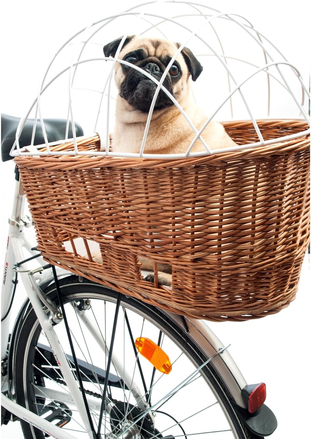Fahrrad-Tierkorb mit Gepäckträgermontage und Schutzhaube