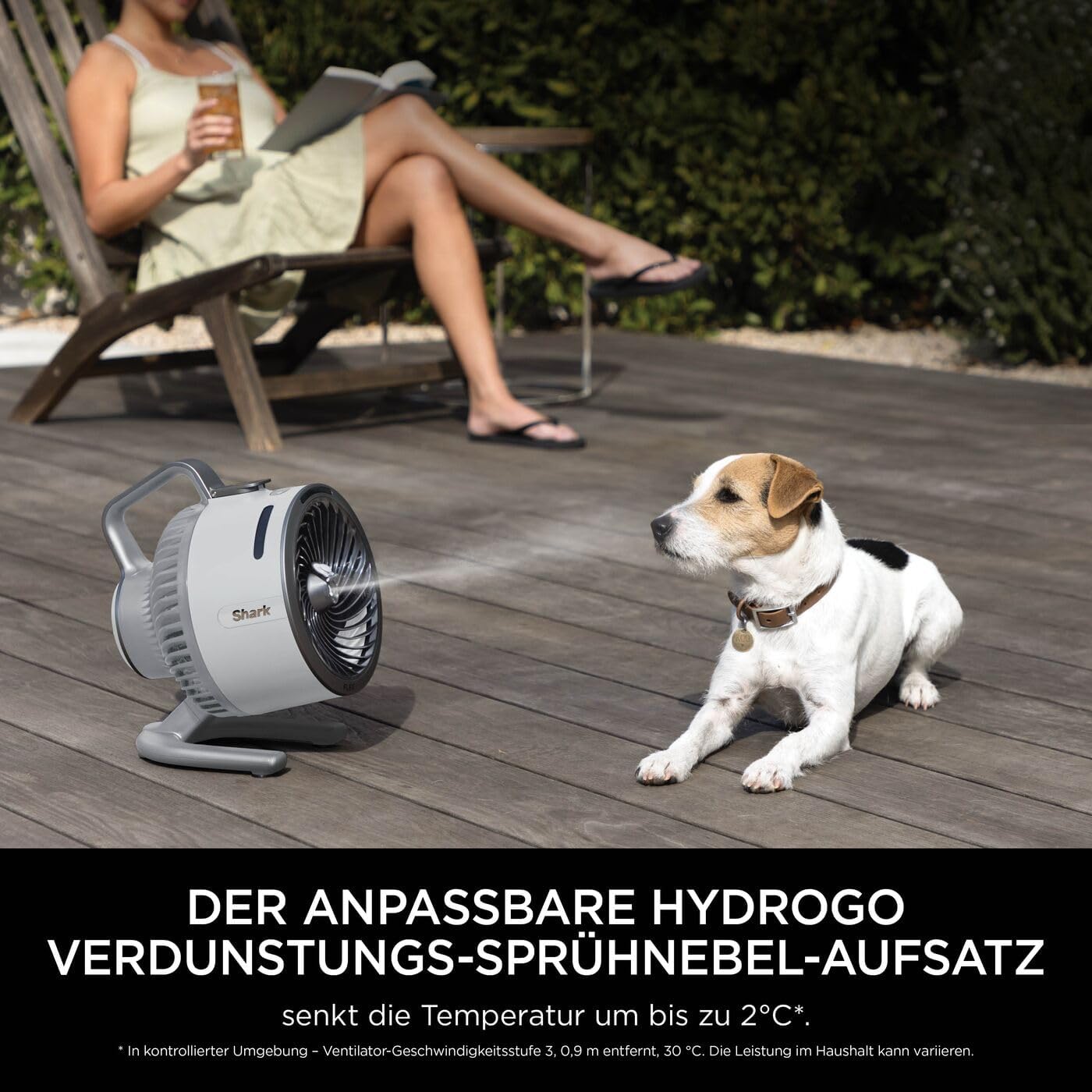 FlexBreeze HydroGo Ventilator mit Sprühnebel, FA050EUDV, Taube