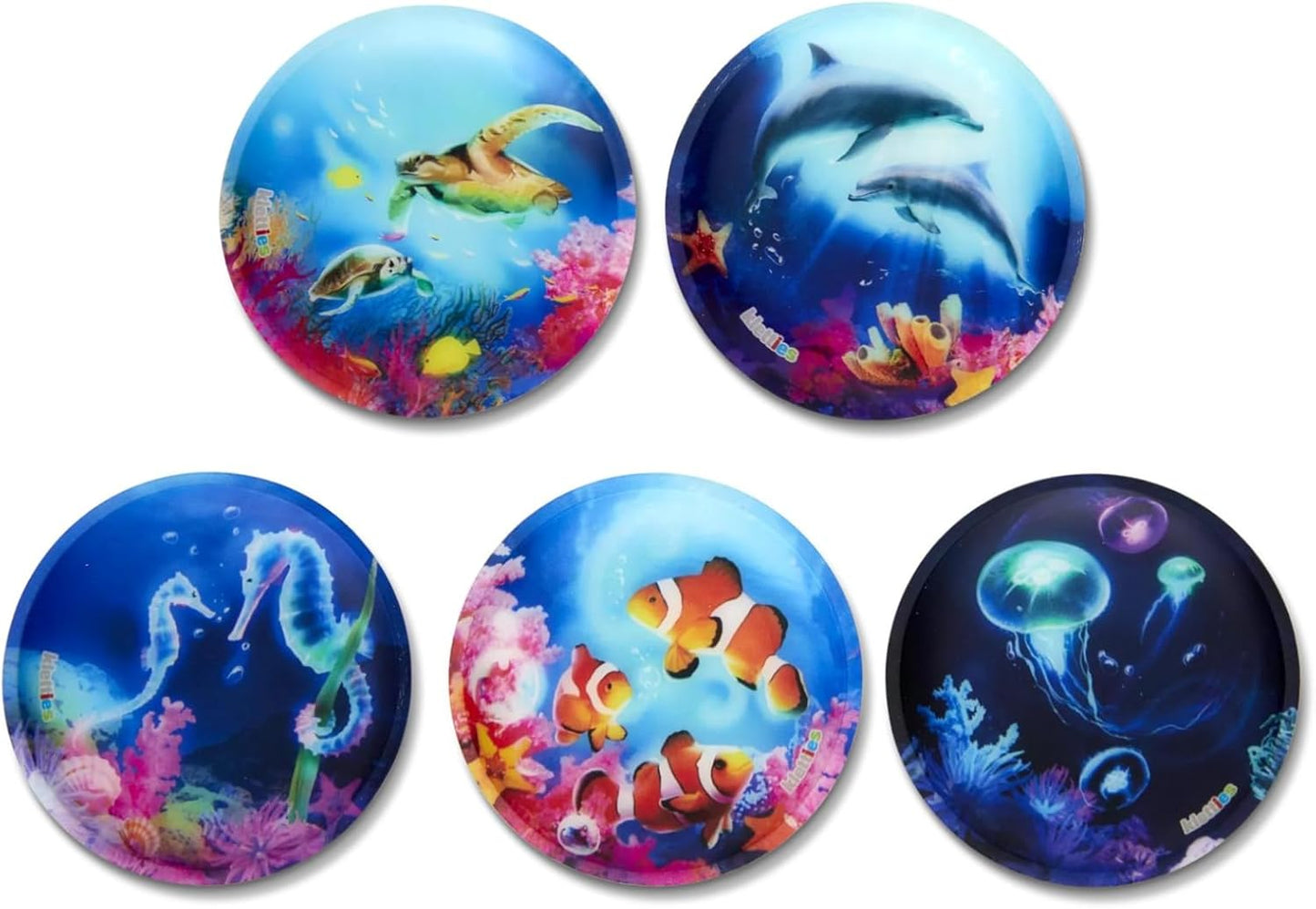 5-teiliges Klettie-Set Unterwasserwelt, Unterwasserwelt - Bunt Cartoon