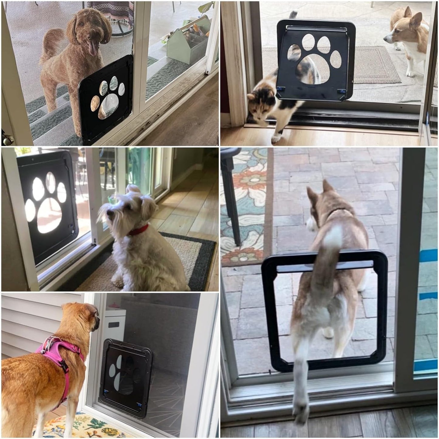 Hundegittertür mit Magnetklappe
