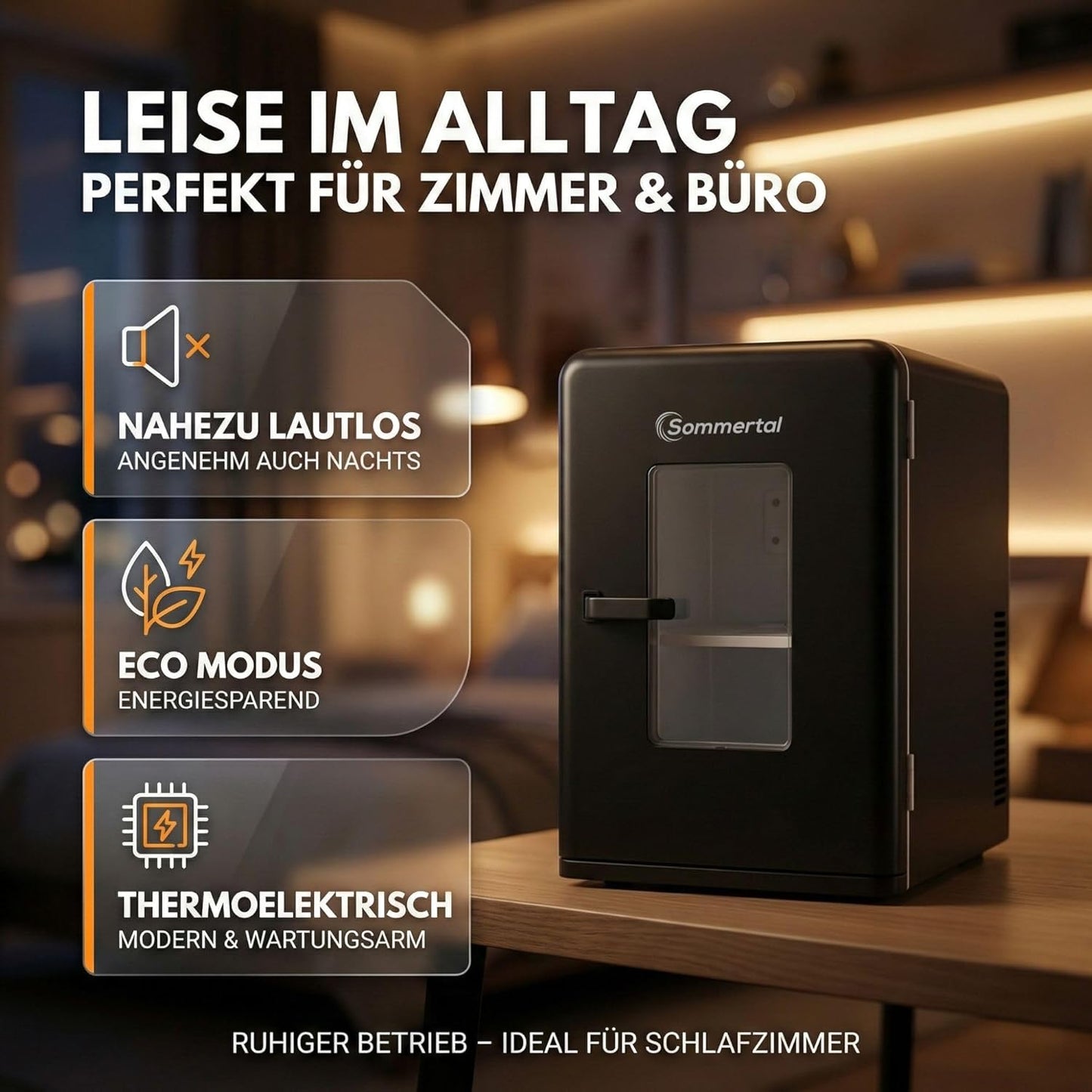 Mini Kühlschrank KS15 15L für Auto und Zimmer