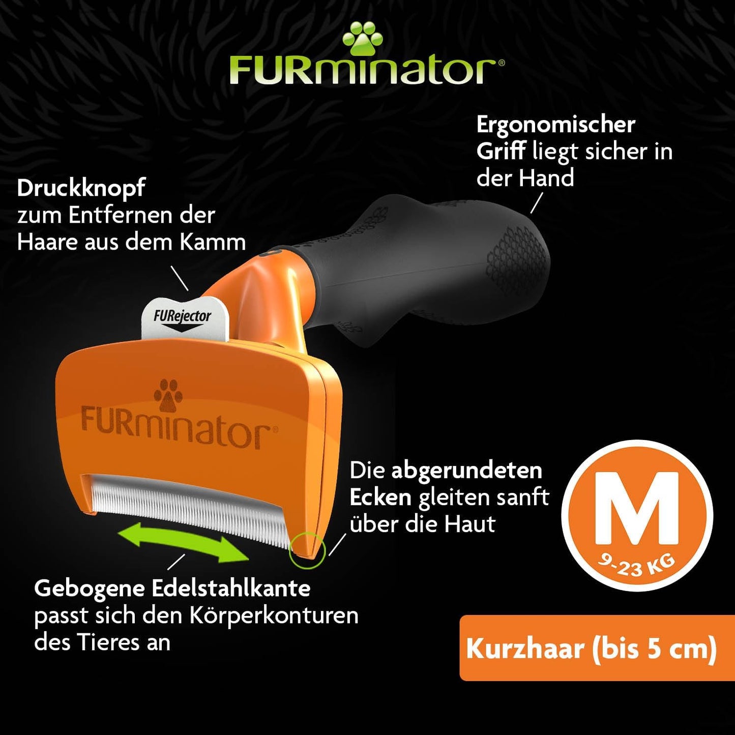 Pflegebürste für Kurzhaar-Hunde, Version 2.0 Kurzhaar