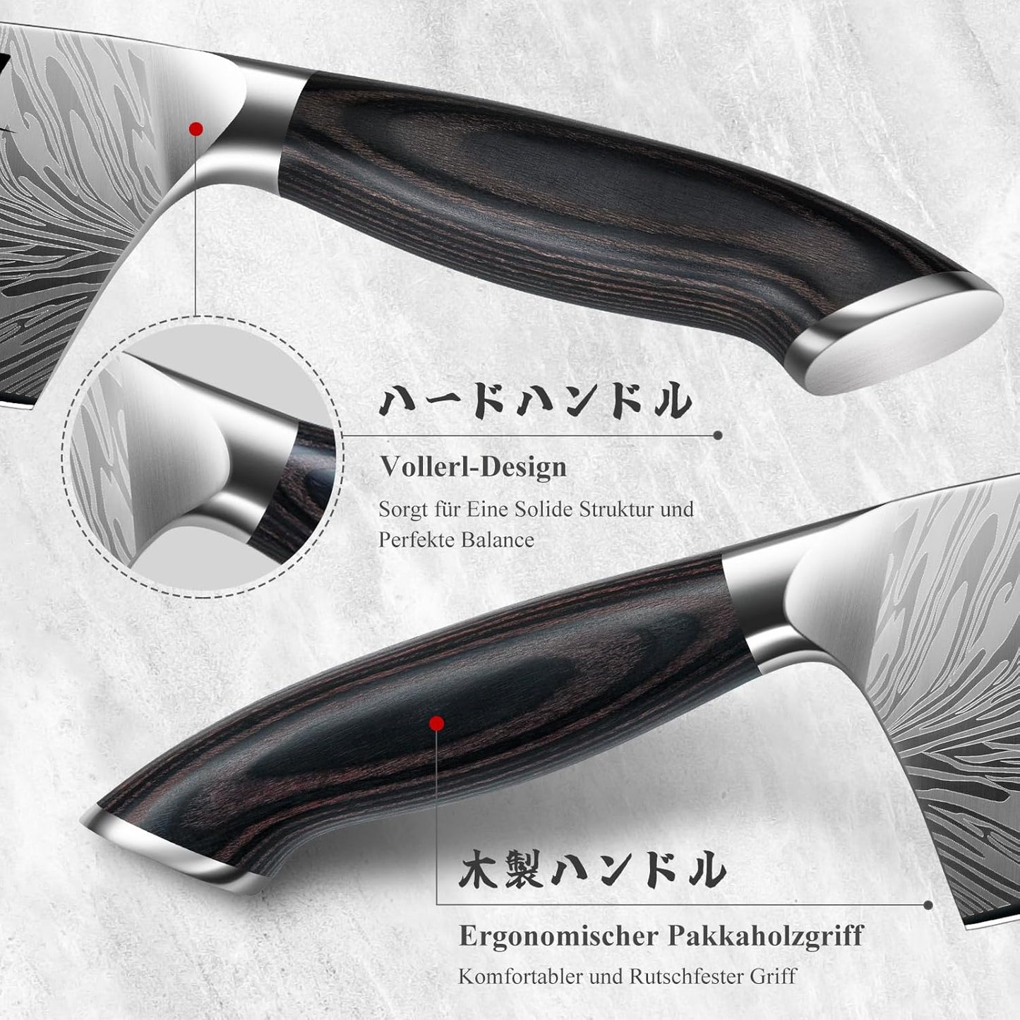 Japanisches Hackmesser, Küchenmesser 18 cm